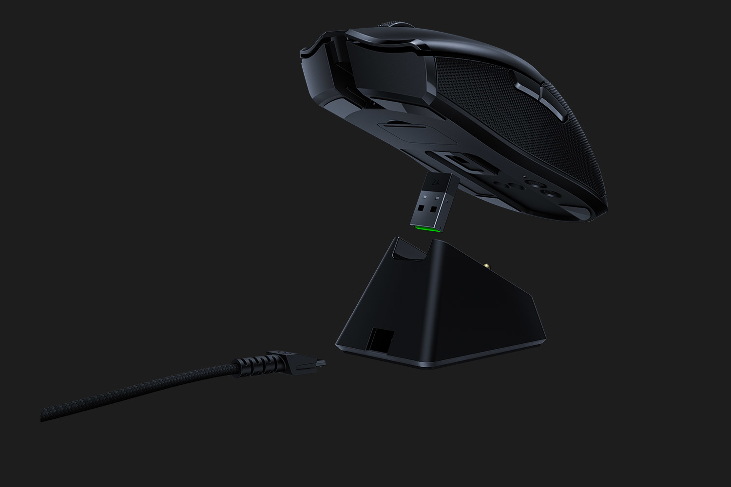 Razer Viper Ultimate - Maus - optisch - 8 Tasten - kabellos - 2.4 GHz - kabelloser Empfänger (USB)