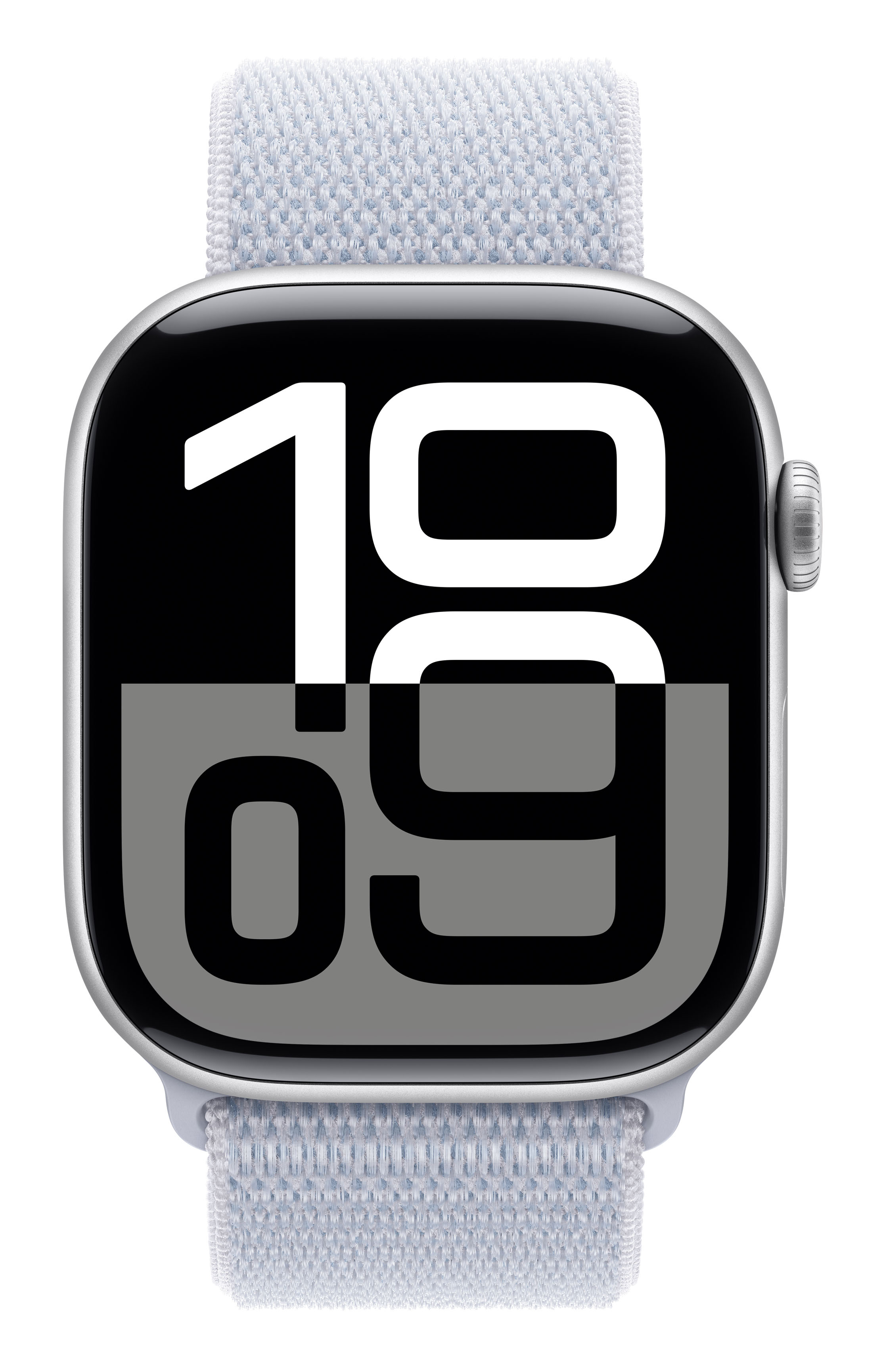 Apple Watch Series 10 (GPS + Cellular) 46mm Aluminium silber mit Sport Loop Blaue Wolke