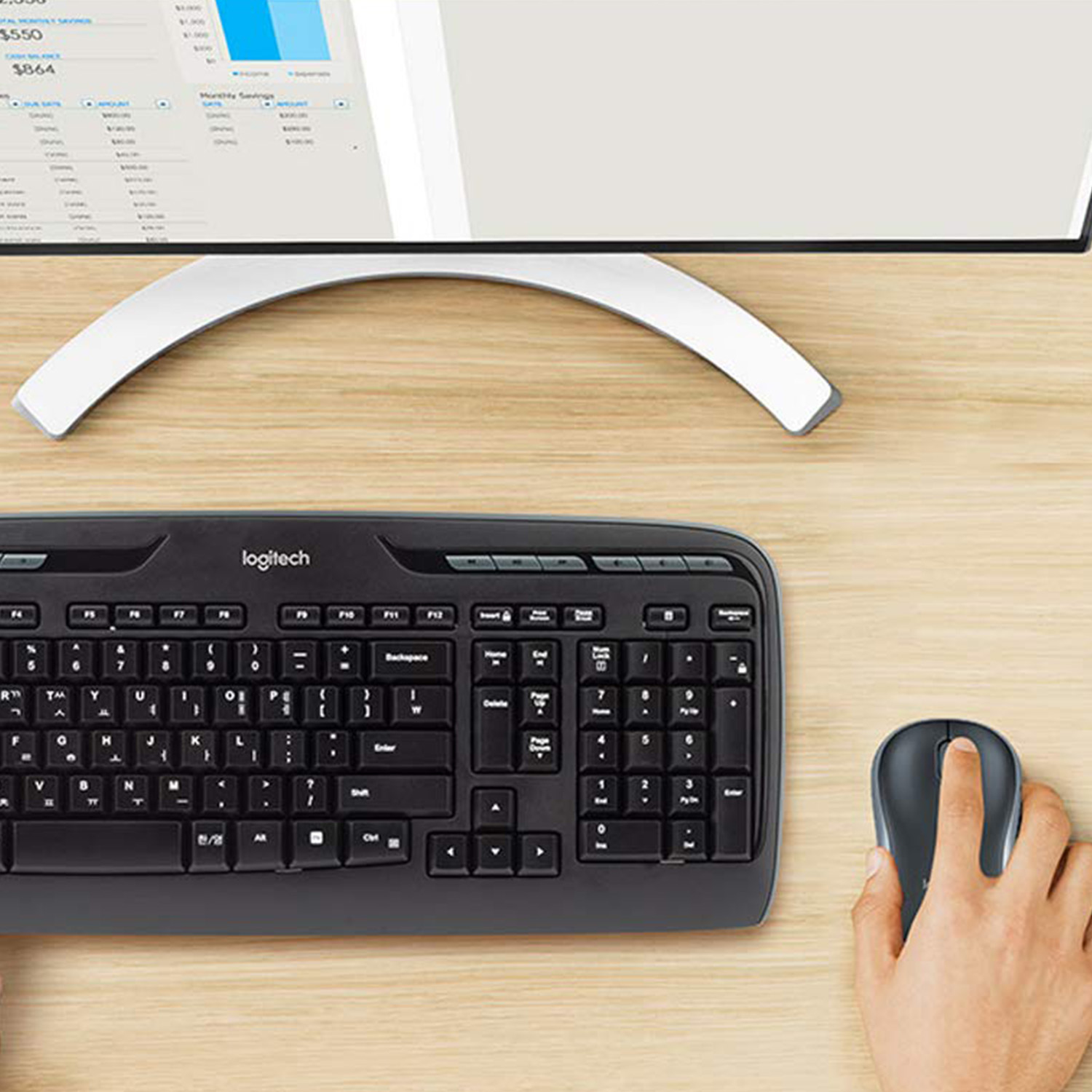 Logitech Wireless Combo MK330 - Tastatur-und-Maus-Set