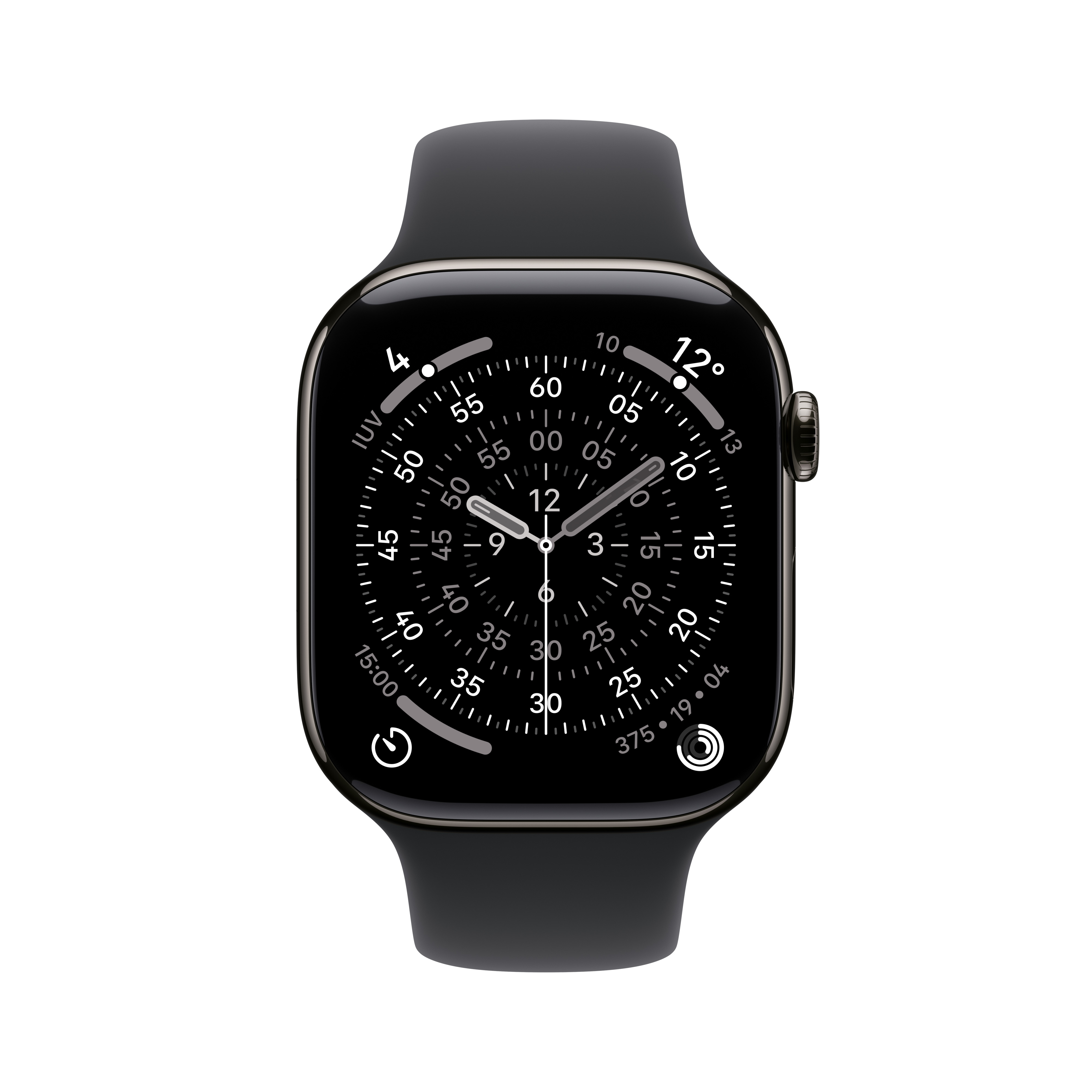 Apple Watch Series 11 (GPS + Cellular) 46mm Titan schiefer mit Sportarmband M/L schwarz