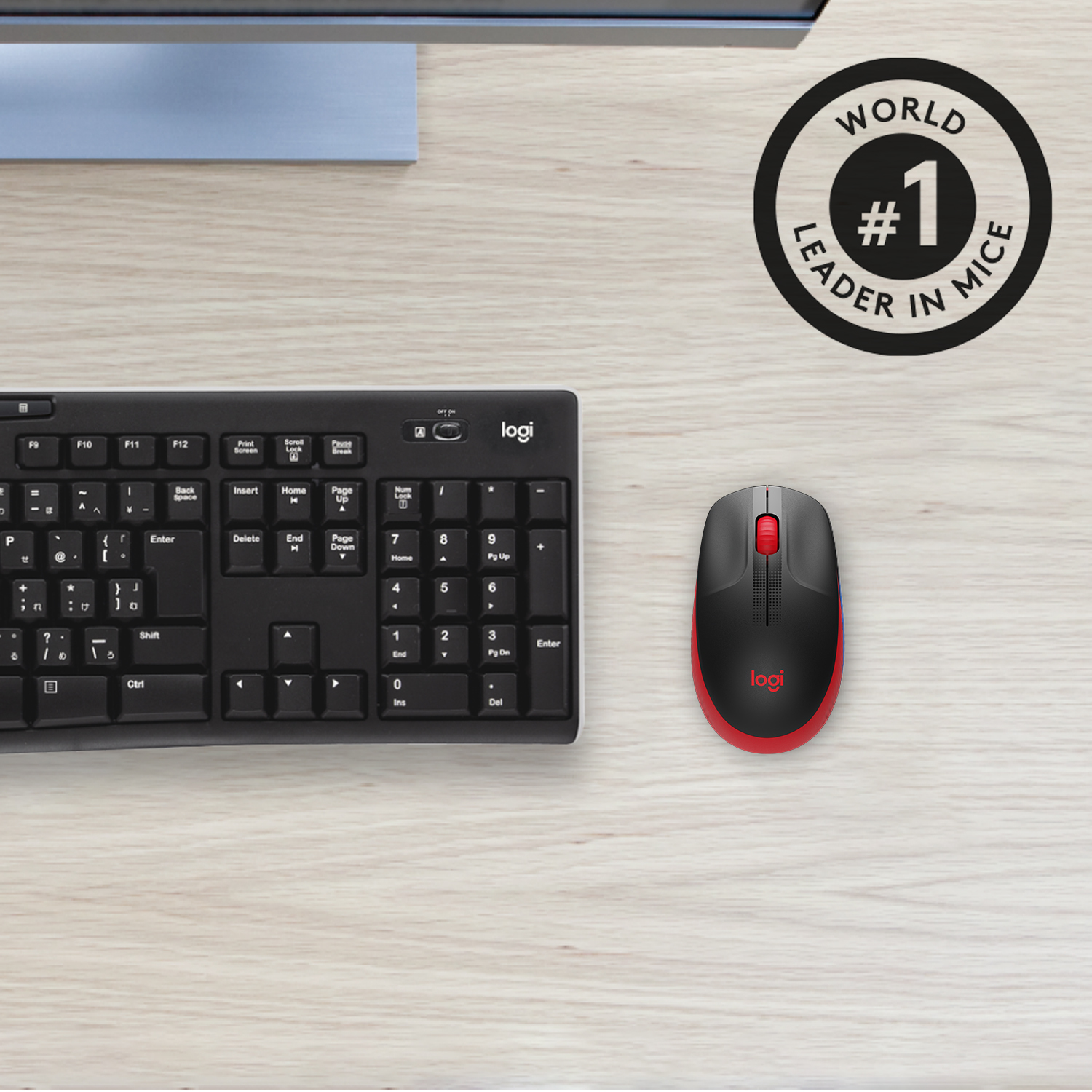 Logitech M190 - Maus - optisch - 3 Tasten - kabellos - kabelloser Empfänger (USB)