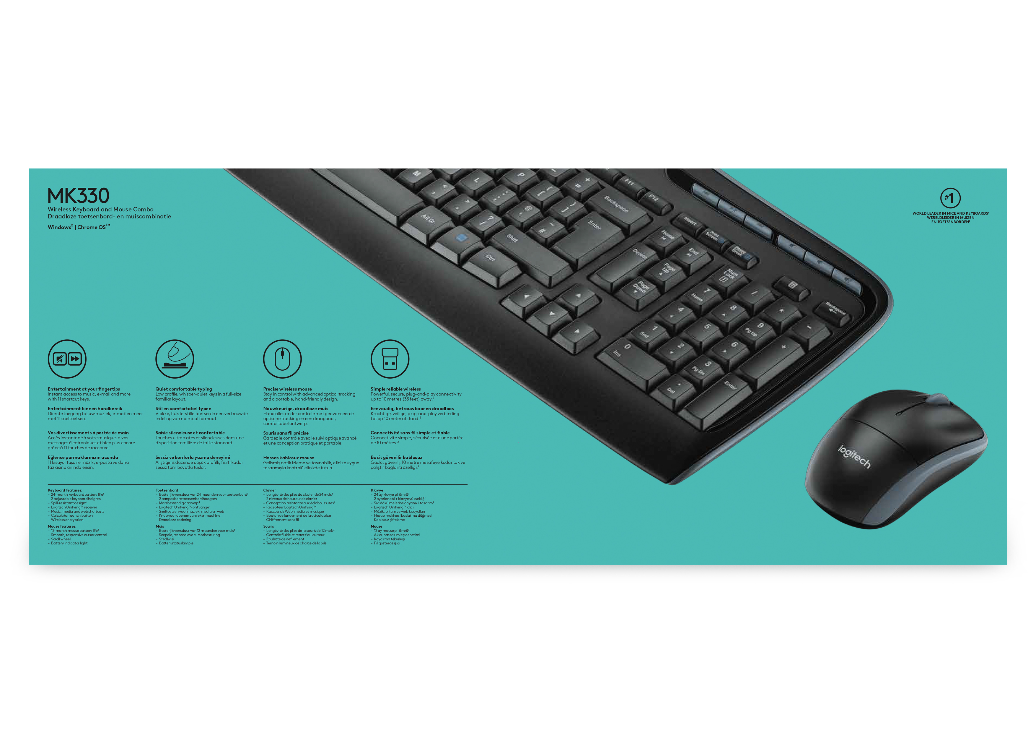 Logitech Wireless Combo MK330 - Tastatur-und-Maus-Set