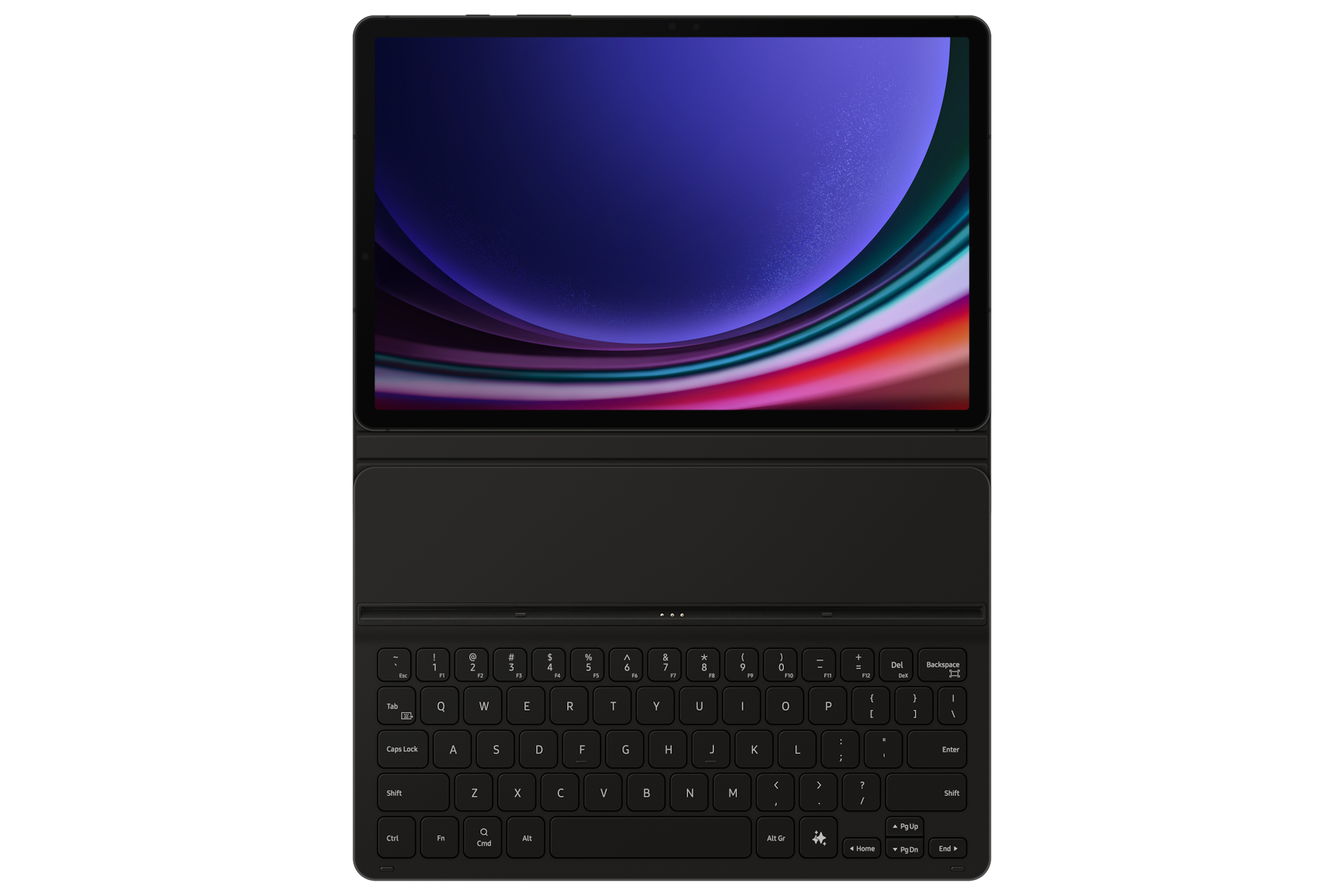 Samsung Book Cover Keyboard Slim EF-DX720 für das Galaxy Tab S9 | S9 FE, QWERTZ, Deutsch, Touchpad,