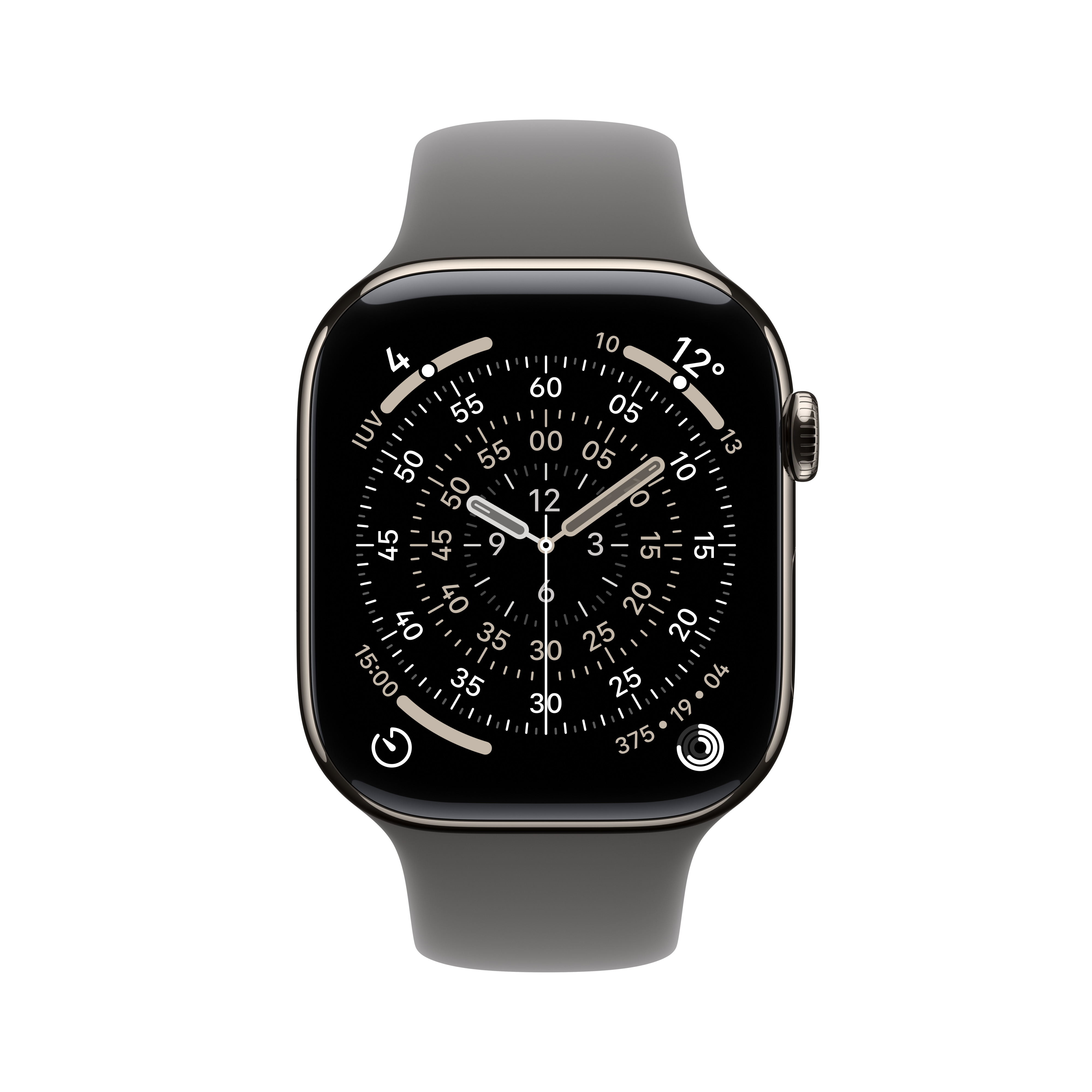Apple Watch Series 11 (GPS + Cellular) 42mm Titan natur mit Sportarmband M/L steingrau