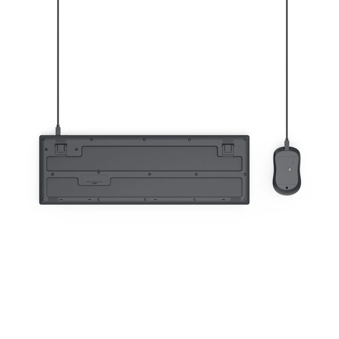 Hama CKM-200, Volle Größe (100%), Kabelgebunden, USB, QWERTZ, Schwarz, Maus enthalten