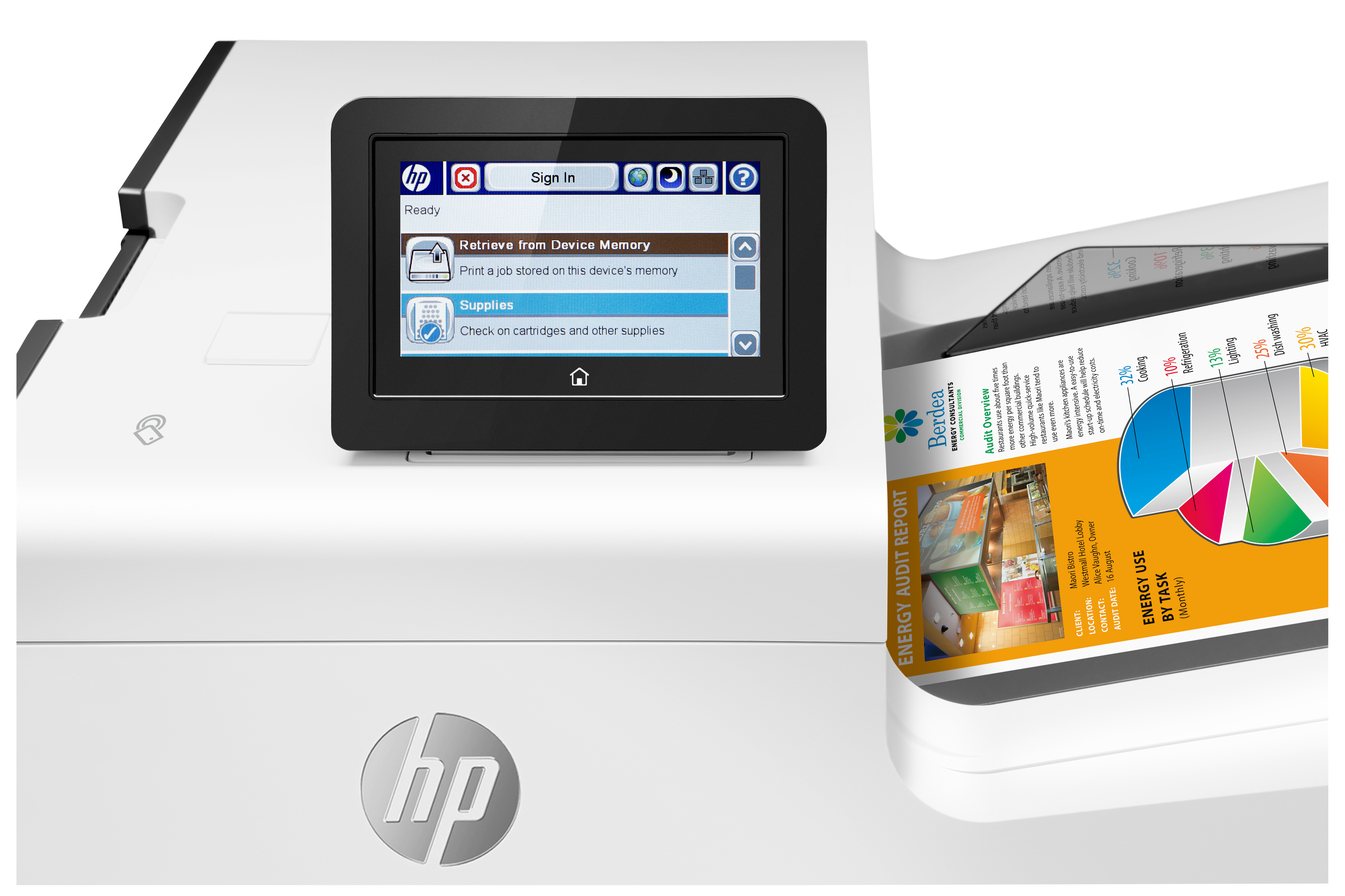HP PageWide Enterprise Color 556xh, Farbe, 2400 x 1200 DPI, 4, A4, 80000 Seiten pro Monat, 50 Seiten
