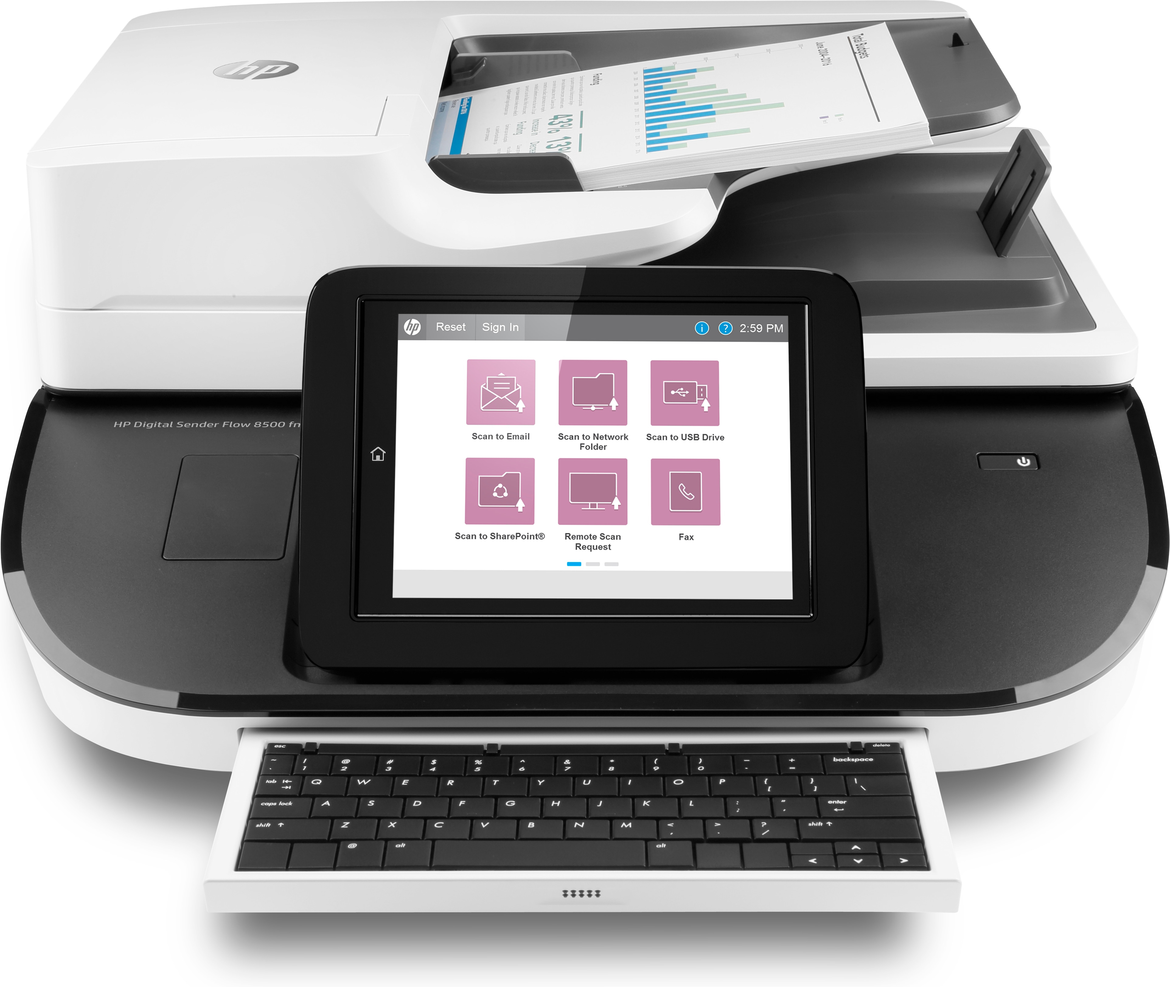 HP Digital Sender Flow 8500fn2 - Dokumentenscanner - Flachbettscanner: CCD / ADF: CIS - Duplex - 216