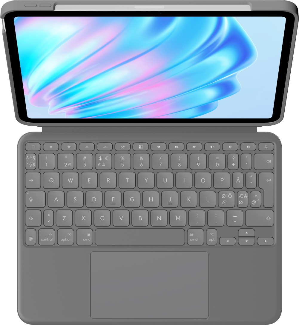 Logitech Combo Touch - Tastatur und Foliohülle - mit Trackpad - hintergrundbeleuchtet - Apple Smart 