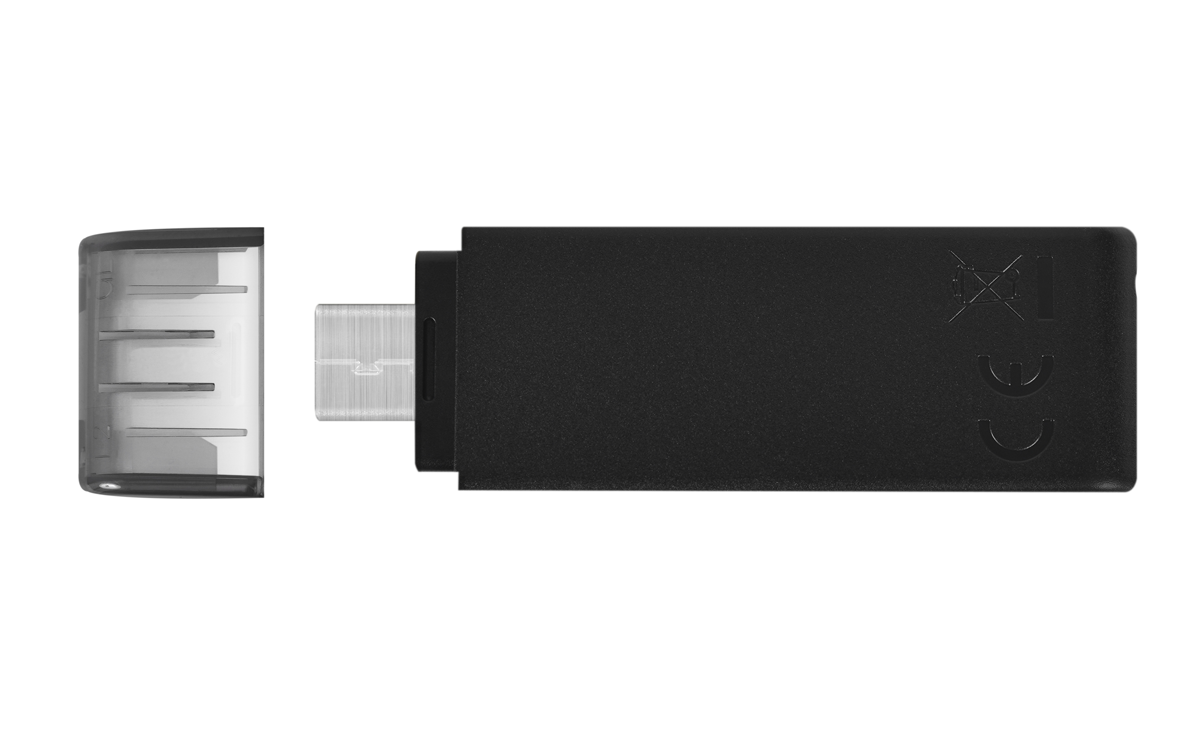 Kingston DataTraveler 70, 32 GB, USB Typ-C, 3.2 Gen 1 (3.1 Gen 1), Kappe, 7 g, Schwarz