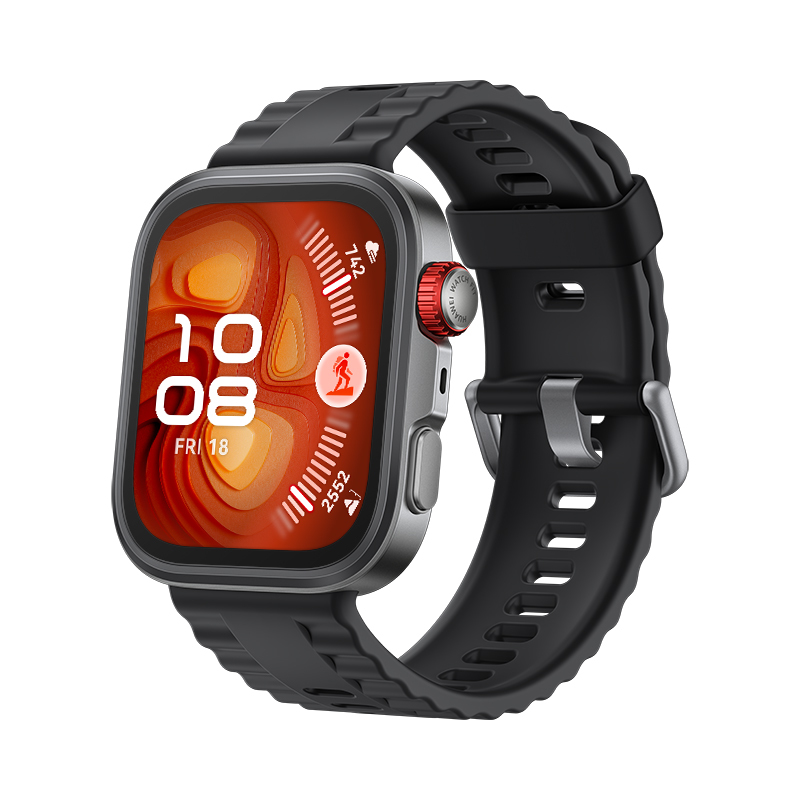 Huawei Watch Fit 4 Pro - Aluminiumlegierung - intelligente Uhr mit Riemen - Flouroelastomer - schwar