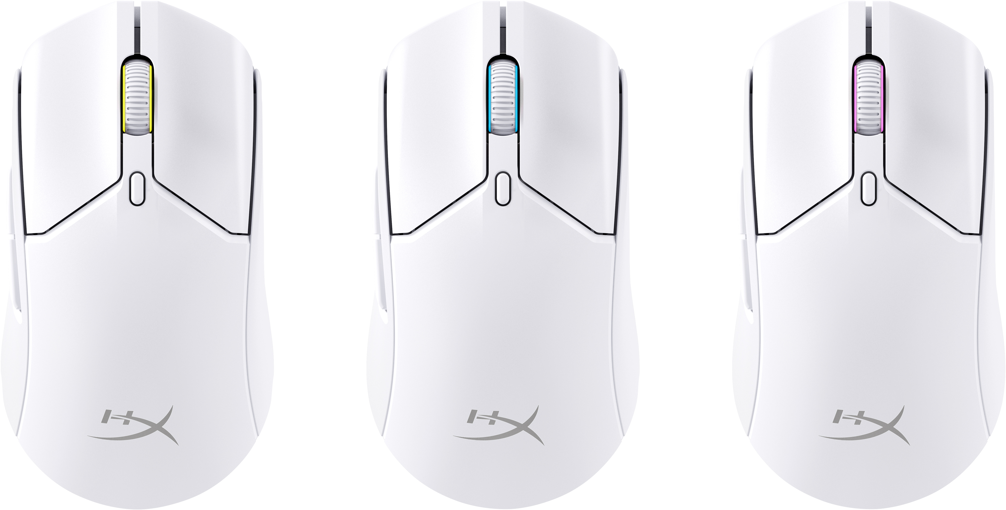 HP HyperX Pulsefire Haste 2 ? Wireless-Gaming-Maus (Weiß), Beidhändig, RF Wireless + Bluetooth, 2600