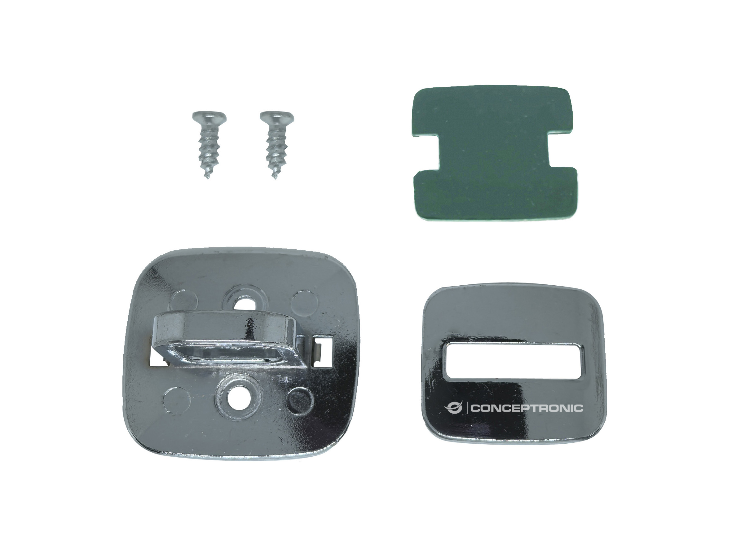 Conceptronic LBA01 Sicherheitsanker zur Schreibtischmontage, Verankerung, Silber, 1 Stück(e), Zink, 