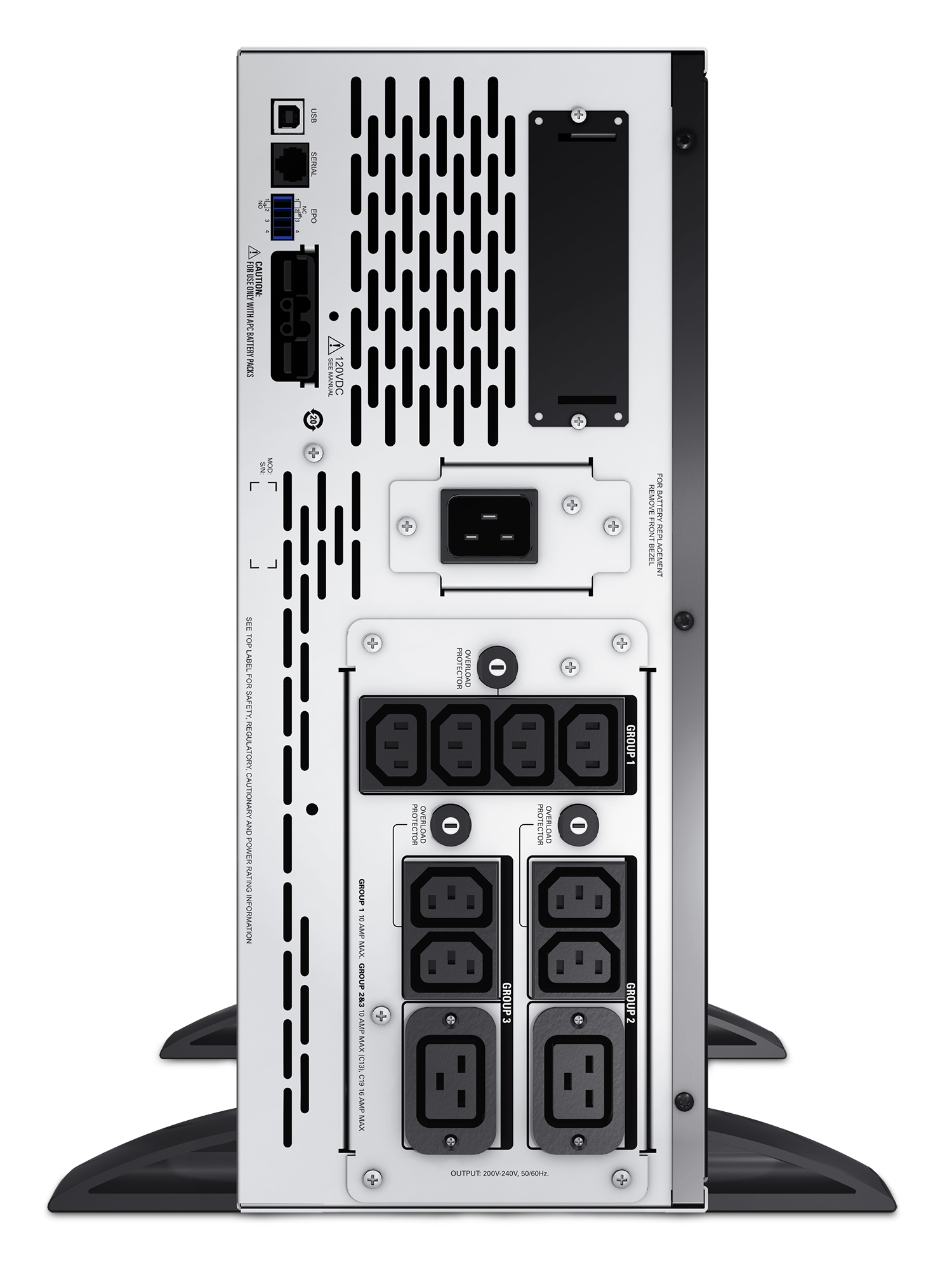 APC Smart-UPS X SMX2200HV - 2200VA, 8x C13 + 2x C19 Ausgang, USB, erweiterbare Laufzeit, kurze Tiefe