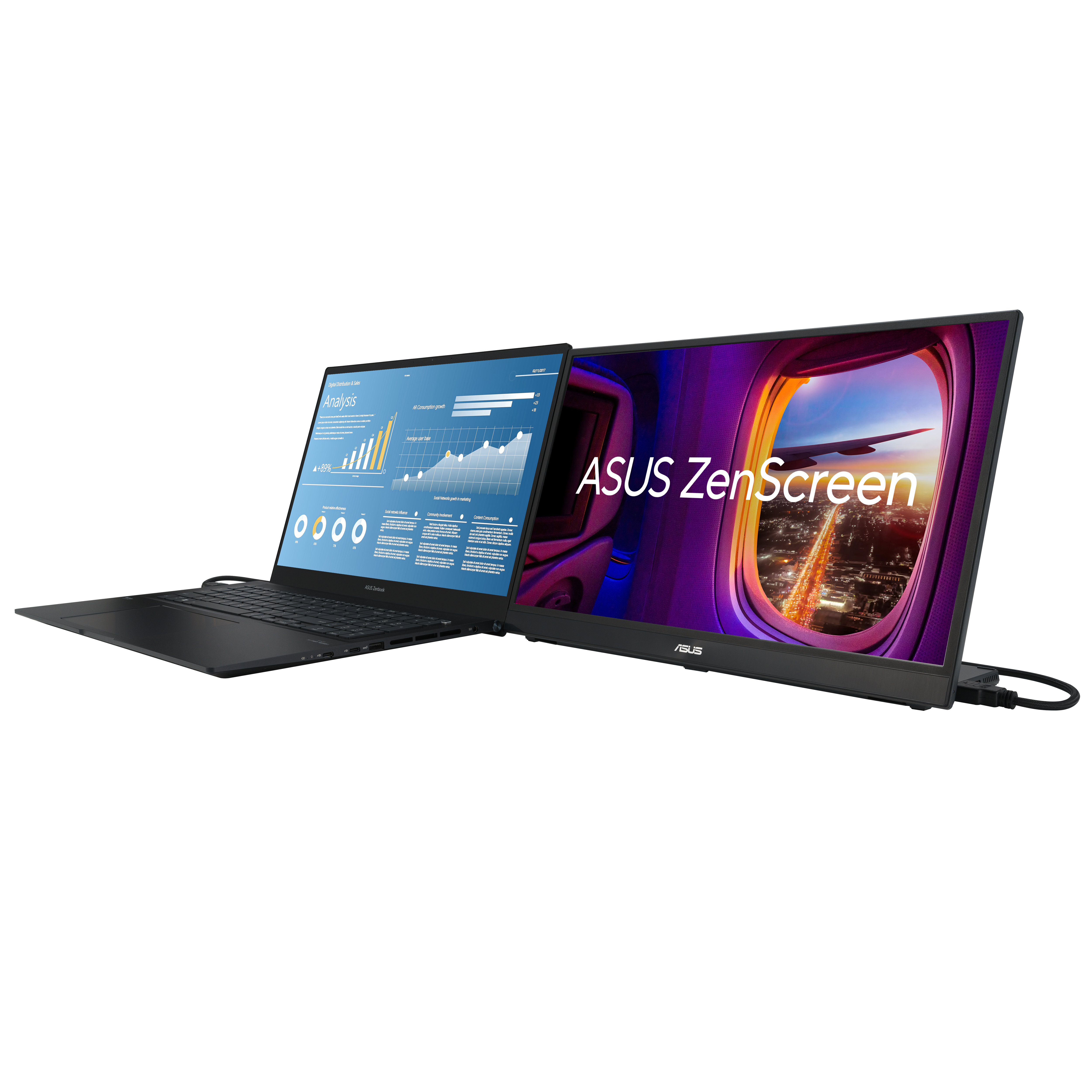 ASUS ZenScreen MB17AHG, 17.3" FHD 144Hz, 300nits, 5ms, 1x HDMI, 2x USB-C (mit DP)