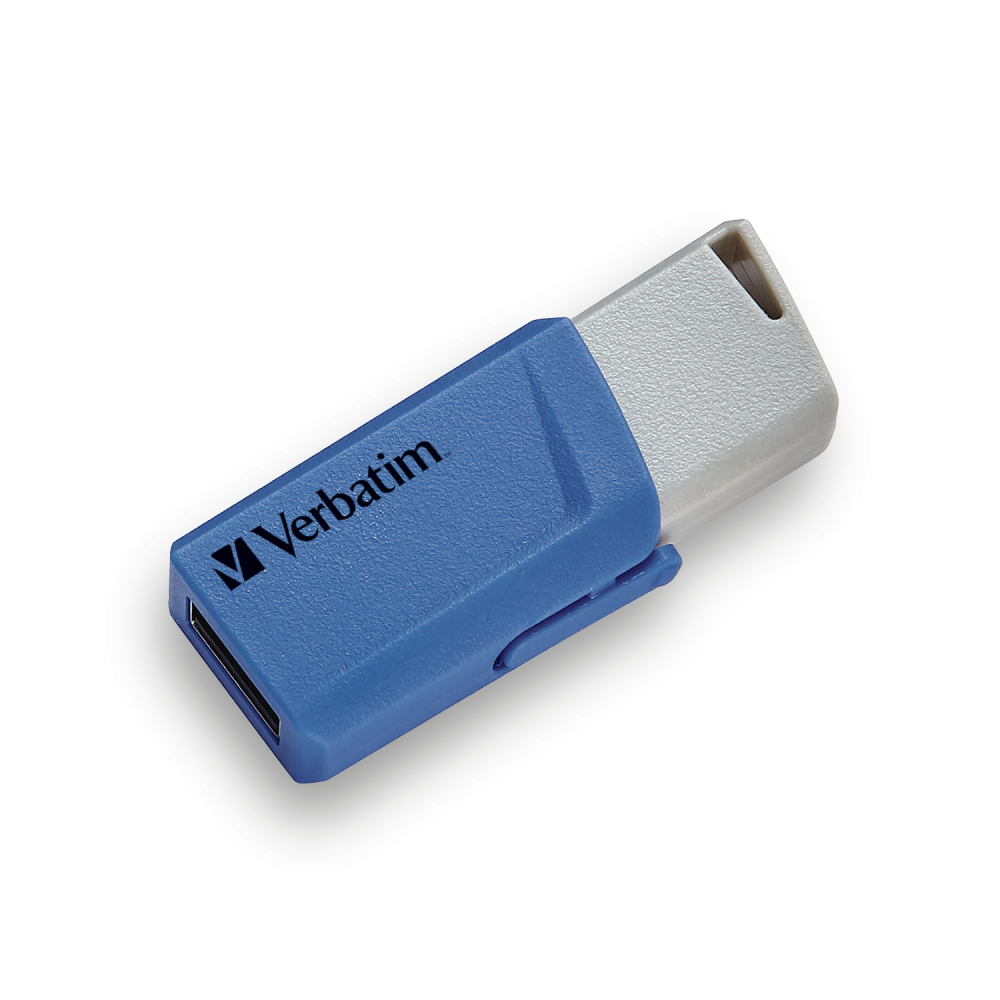 Verbatim Store 'n' Click - USB-Flash-Laufwerk - 16 GB - USB 3.2 Gen 1 - Blau, Gelb, Rot (Packung mit