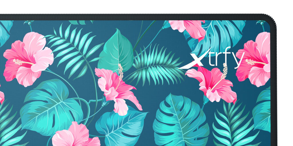 Cherry XTRFY GP5-XL-TROPICAL, Mehrfarbig, Abbildung, Tuch, Gummi, Anti-Rutsch-Basis, Gaming-Mauspad