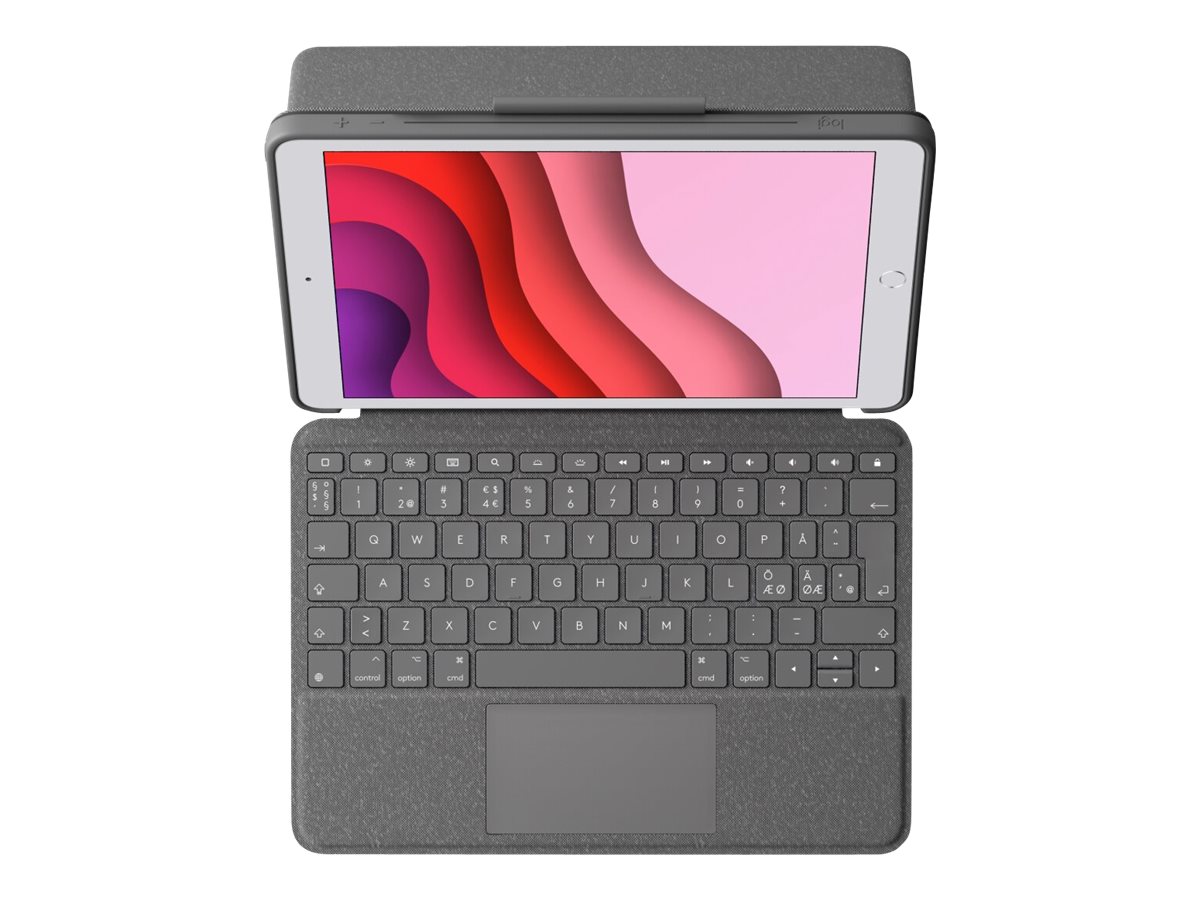 Logitech Combo Touch - Tastatur und Foliohülle - mit Trackpad - hintergrundbeleuchtet - Apple Smart