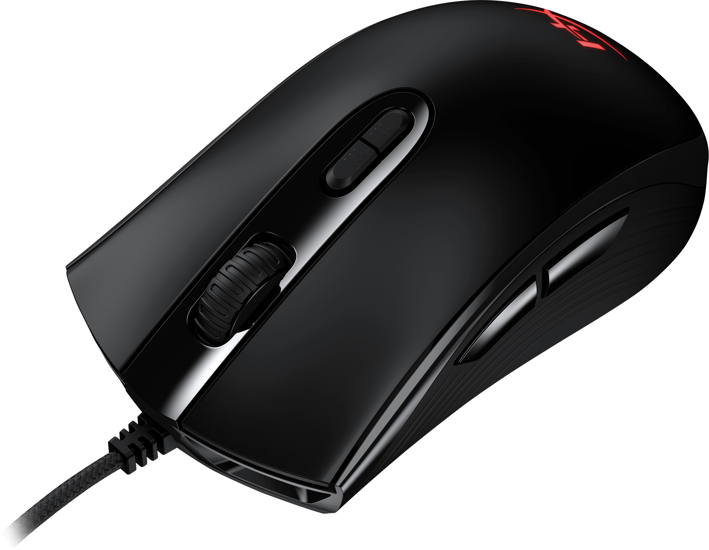 HP HyperX Pulsefire Core ? Gaming-Maus (schwarz), Beidhändig, Optisch, USB Typ-A, 6200 DPI, Schwarz