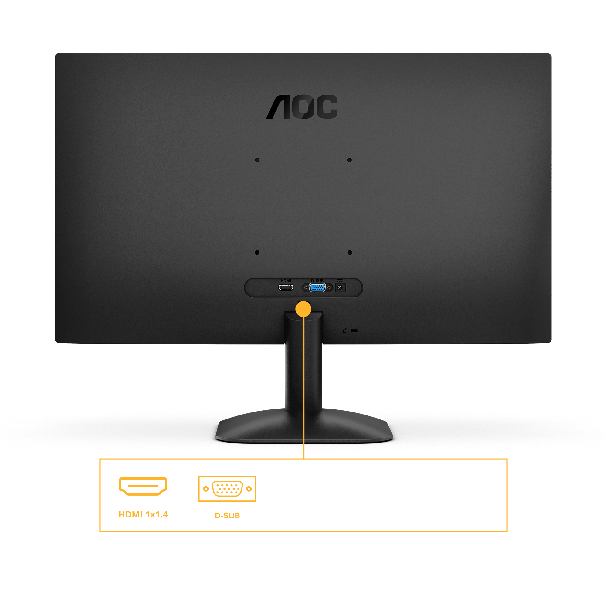 AOC 24B31H Monitor 60.5cm (23.8") Full HD, IPS, 4ms, HDMI, VGA
