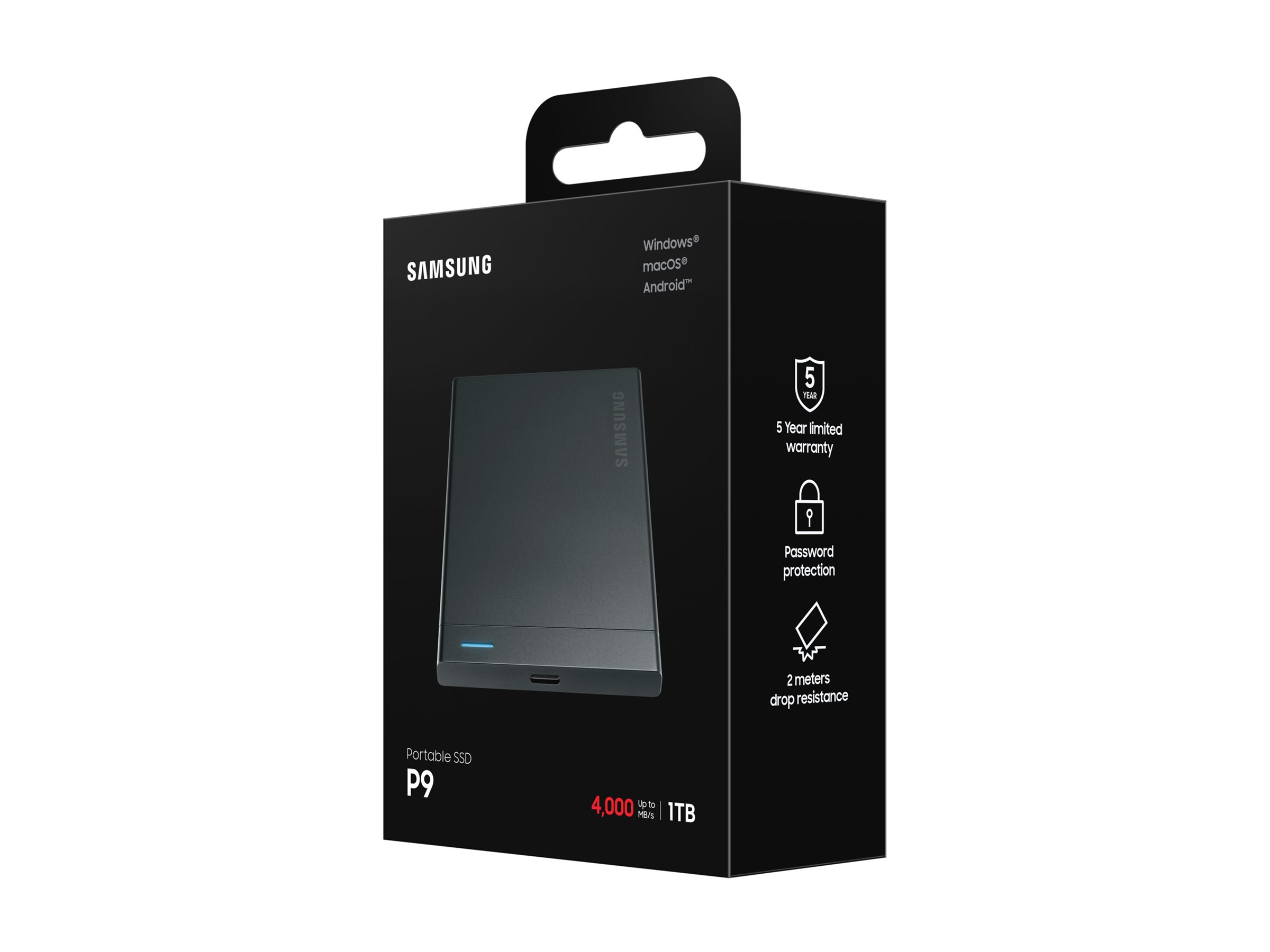 Samsung P9 MU-PJ1T0G - SSD - verschlüsselt - 1 TB - extern (tragbar)