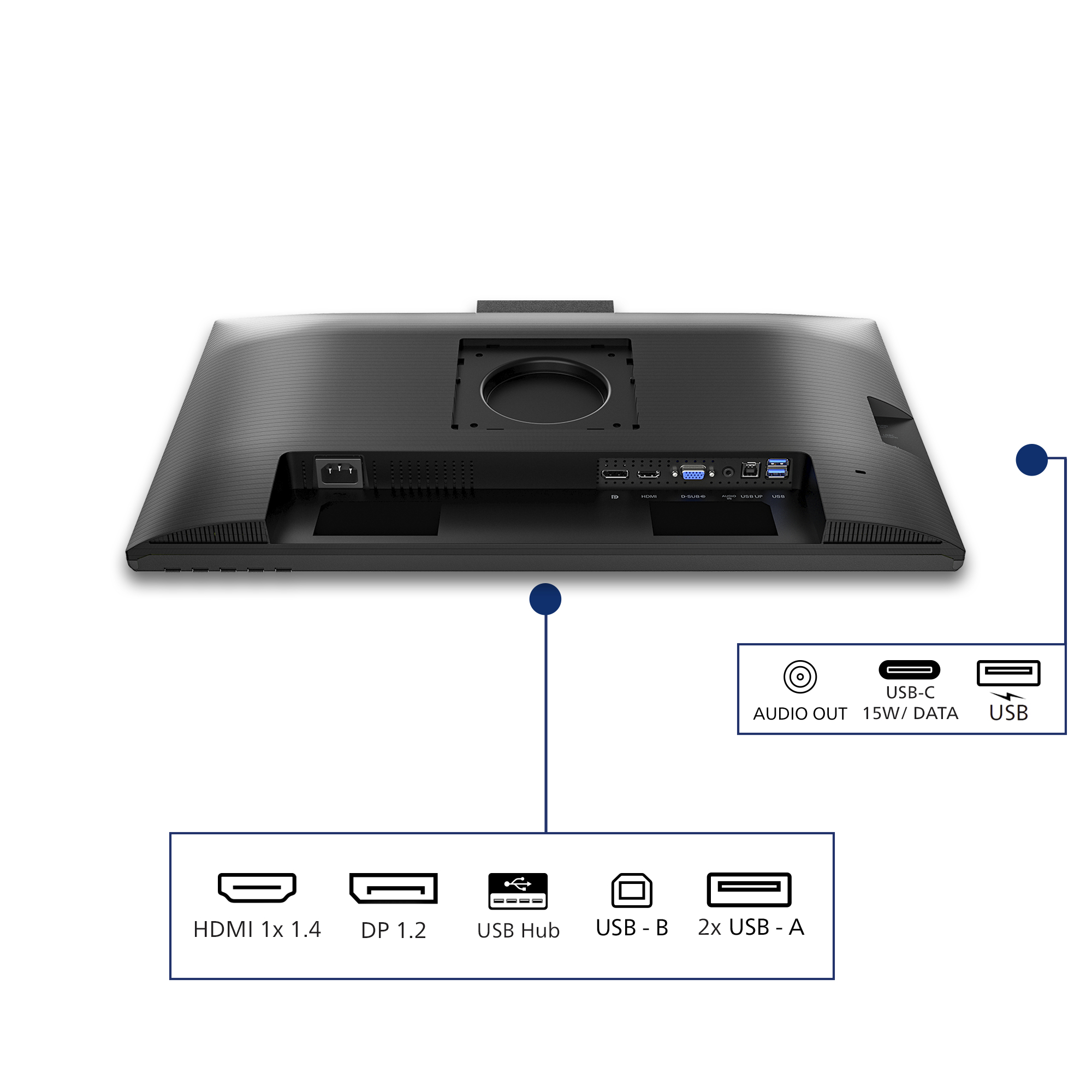 Philips 3000 Series 24B2N3200JH Monitor 60.5cm (23.8") Full HD, IPS, 4ms, HDMI, Displayport, USB