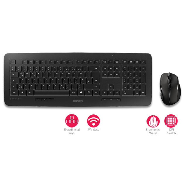 Cherry DW 5100 - Tastatur-und-Maus-Set - kabellos