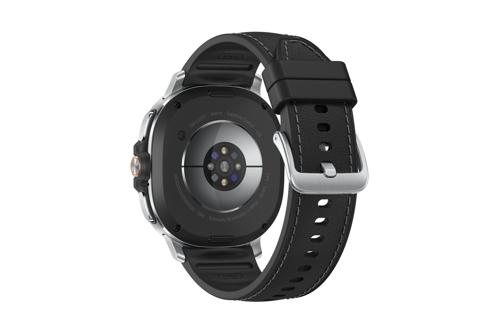 Samsung Galaxy Watch8 Classic - 46 mm - intelligente Uhr mit hybrid band - Hybrid-Eco-Leder - Bandgr