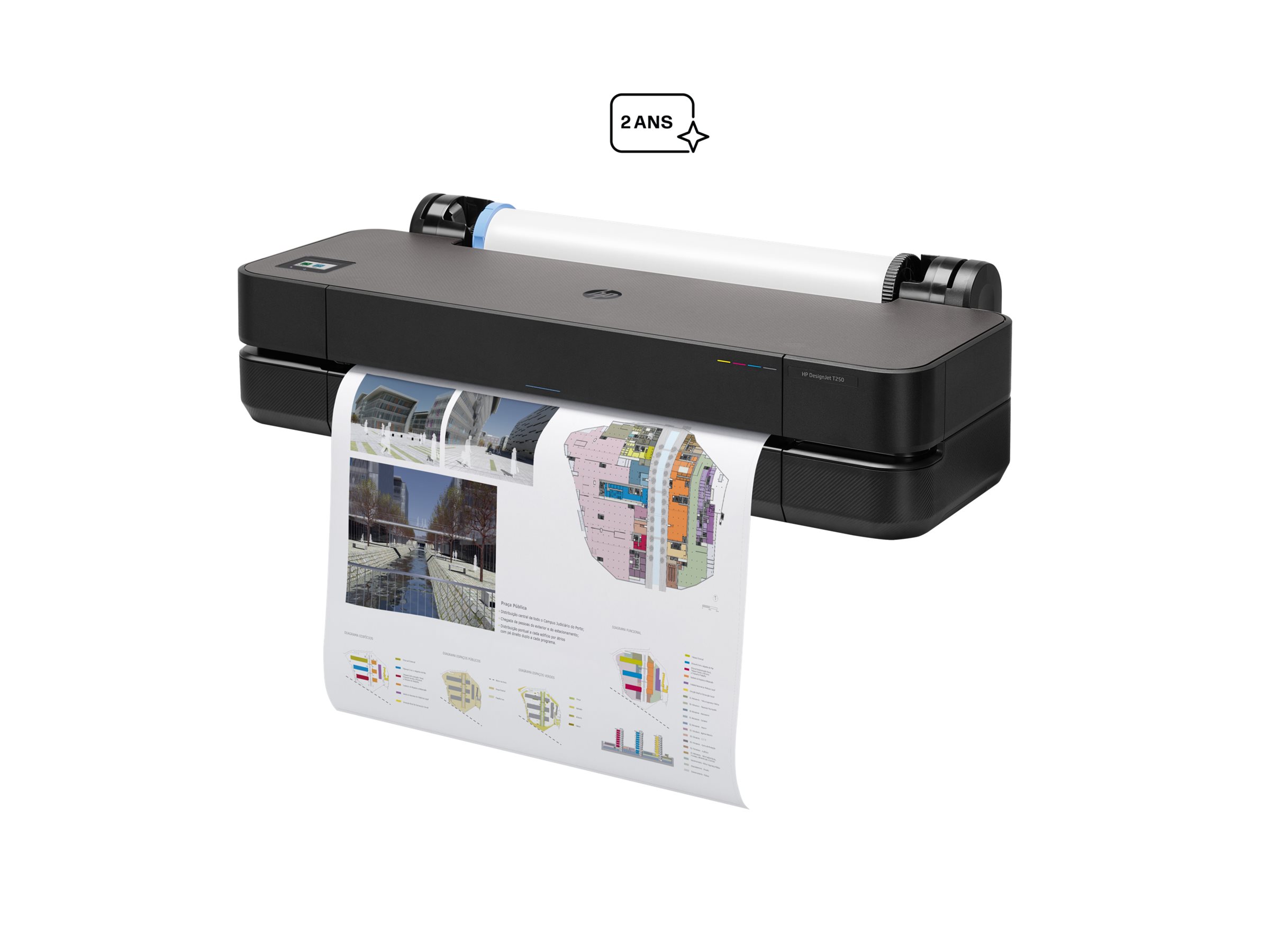 HP DesignJet T250 - 610 mm (24") Großformatdrucker - Farbe - Tintenstrahl - A1, ANSI D - 2400 x 1200