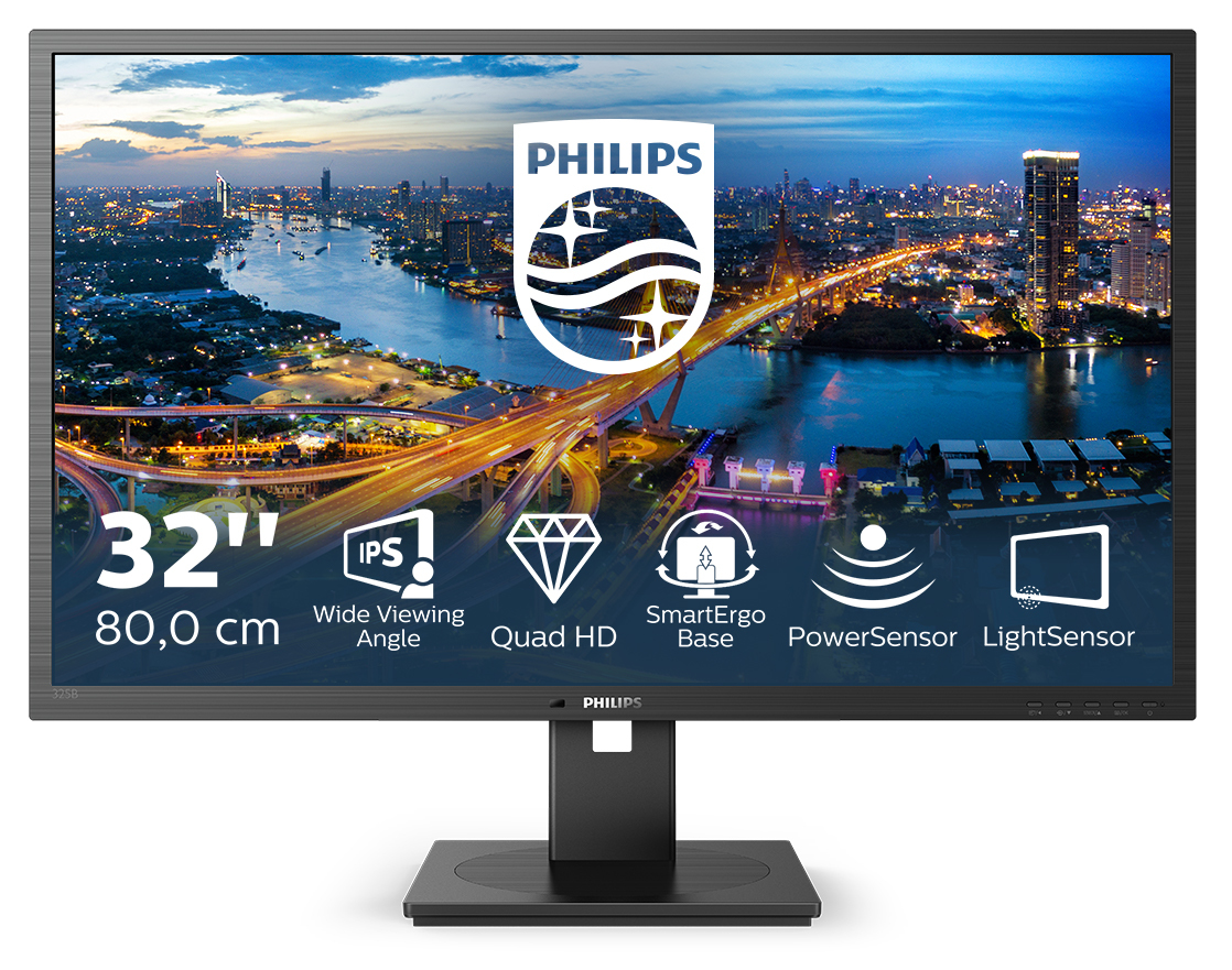 Philips B-line 325B1L Monitor 81.3cm (32") WQHD, IPS, 4ms, HDMI, Displayport, USB