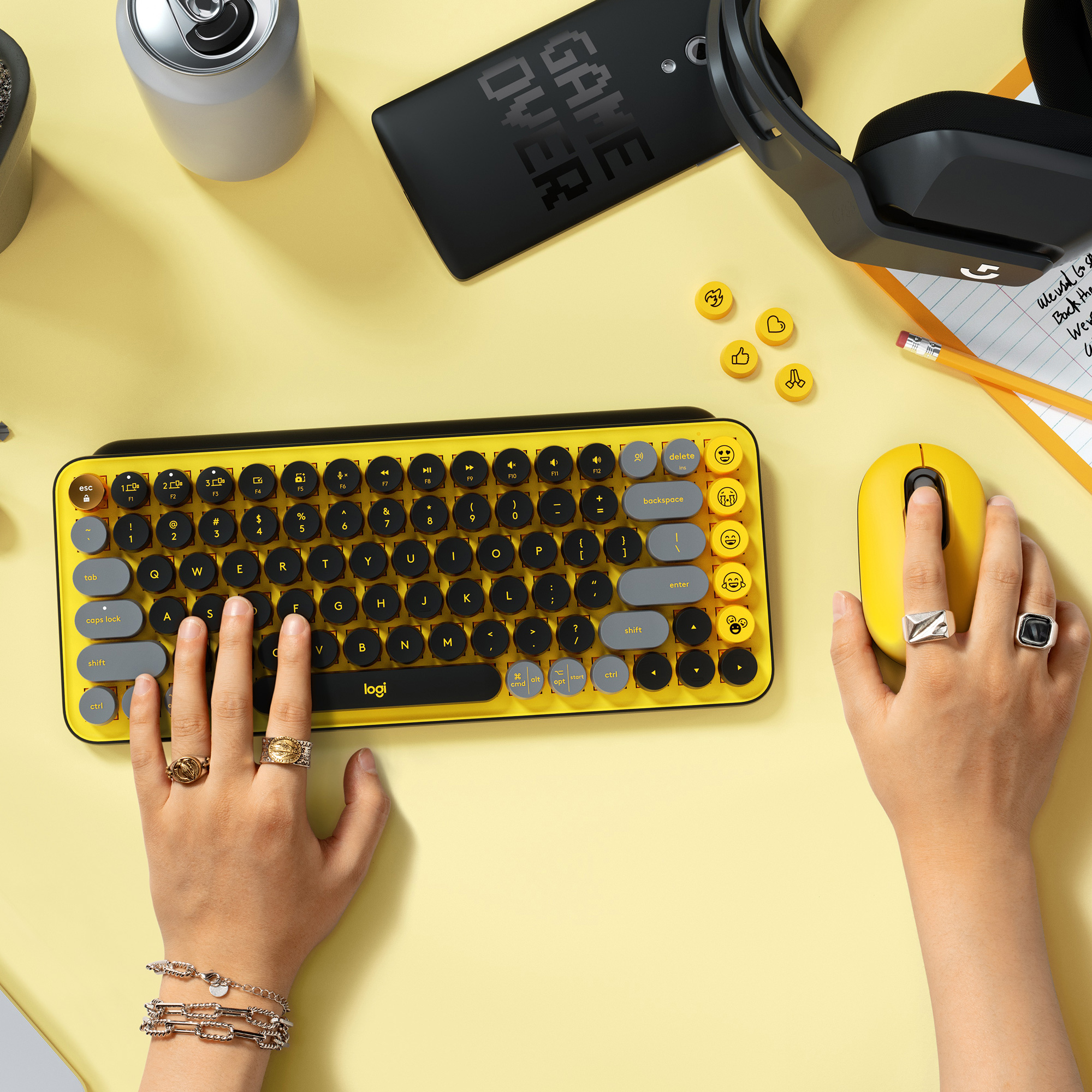 Logitech POP Keys - Tastatur - kabellos - Bluetooth 5.1