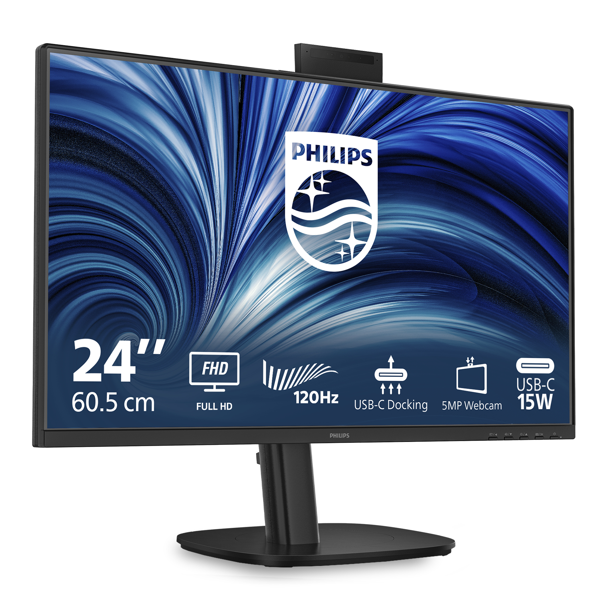 Philips 3000 Series 24B2U3301H Monitor 60.5cm (23.8") Full HD, IPS, 4ms, HDMI, DP, USB, RJ45