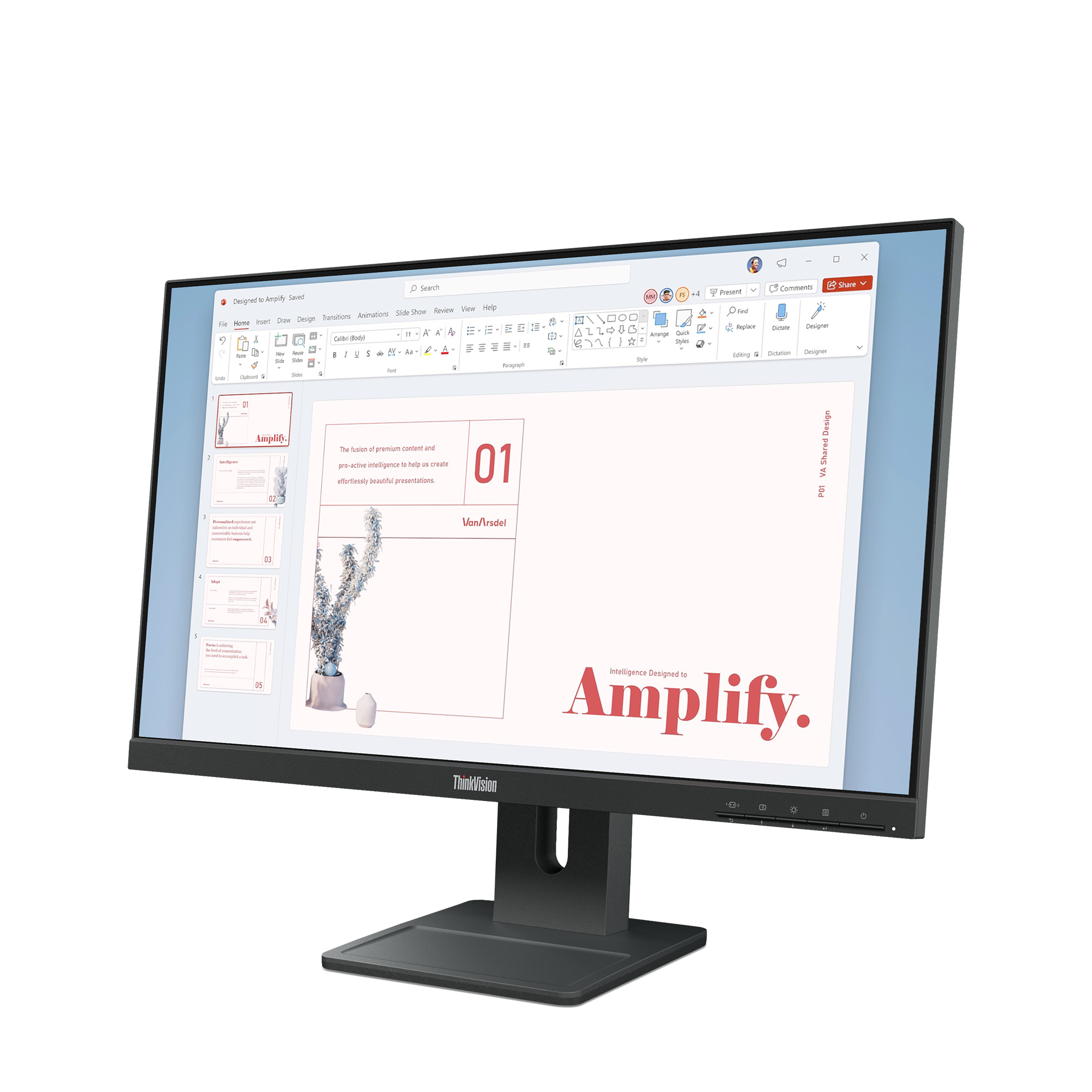 Lenovo ThinkVision E24-40 Monitor 60.5cm (23.8") Full HD, IPS, 4ms, HDMI, Displayport, VGA