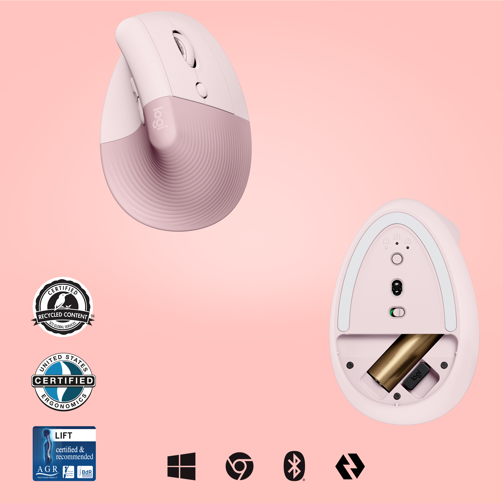 Logitech Lift Vertical Ergonomic Mouse - Vertikale