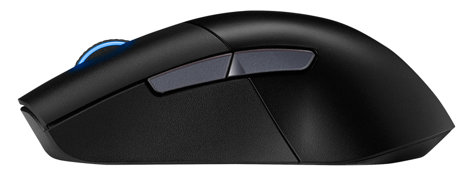 ASUS ROG Keris Wireless, rechts, Optisch, RF Wireless + Bluetooth + USB Type-A, 16000 DPI, Schwarz