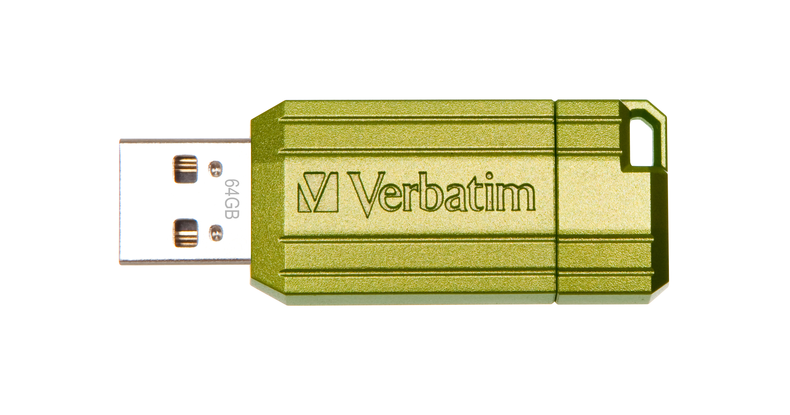 Verbatim Store n Go Pinstripe USB 2.0 Eucalyptus Green 64GB - USB-Stick - 64 GB, 64 GB, USB Typ-A, 2