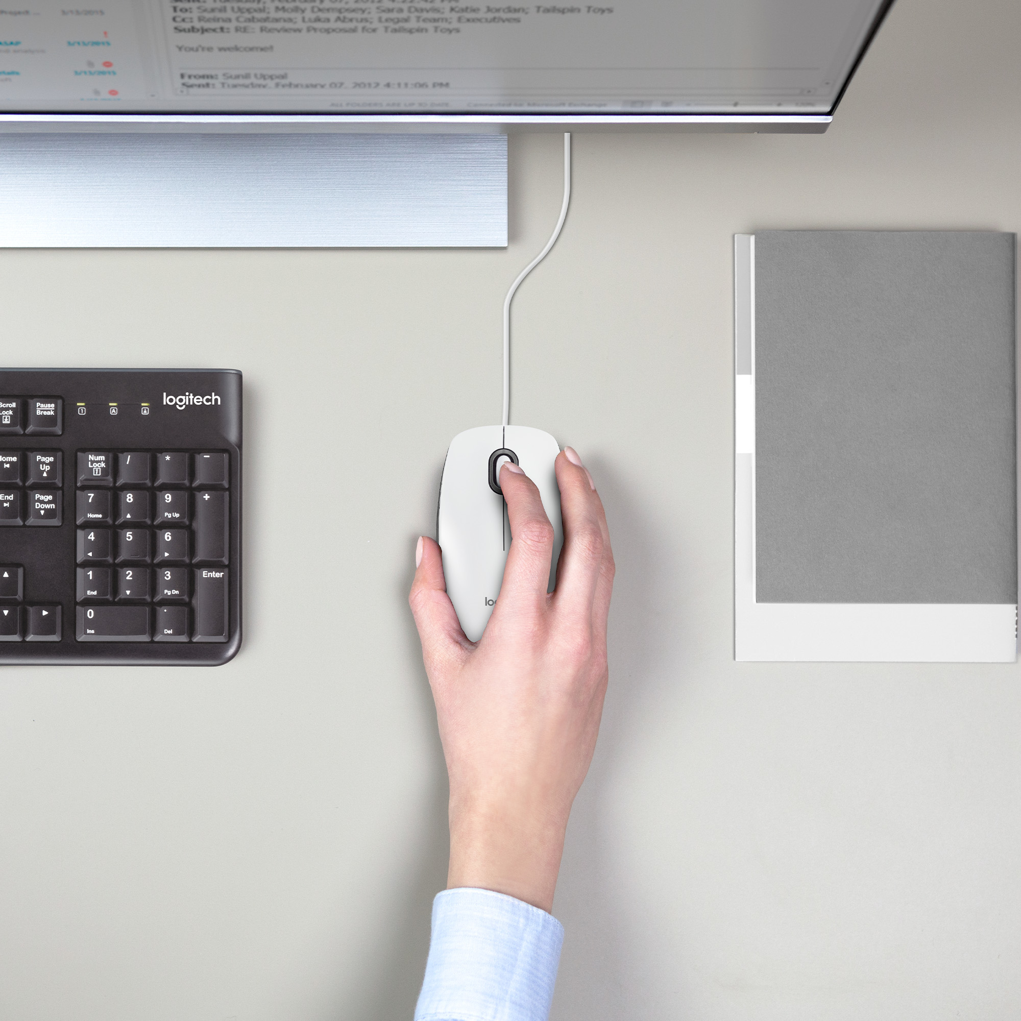 Logitech M100 - Maus - Vollformat - rechts- und