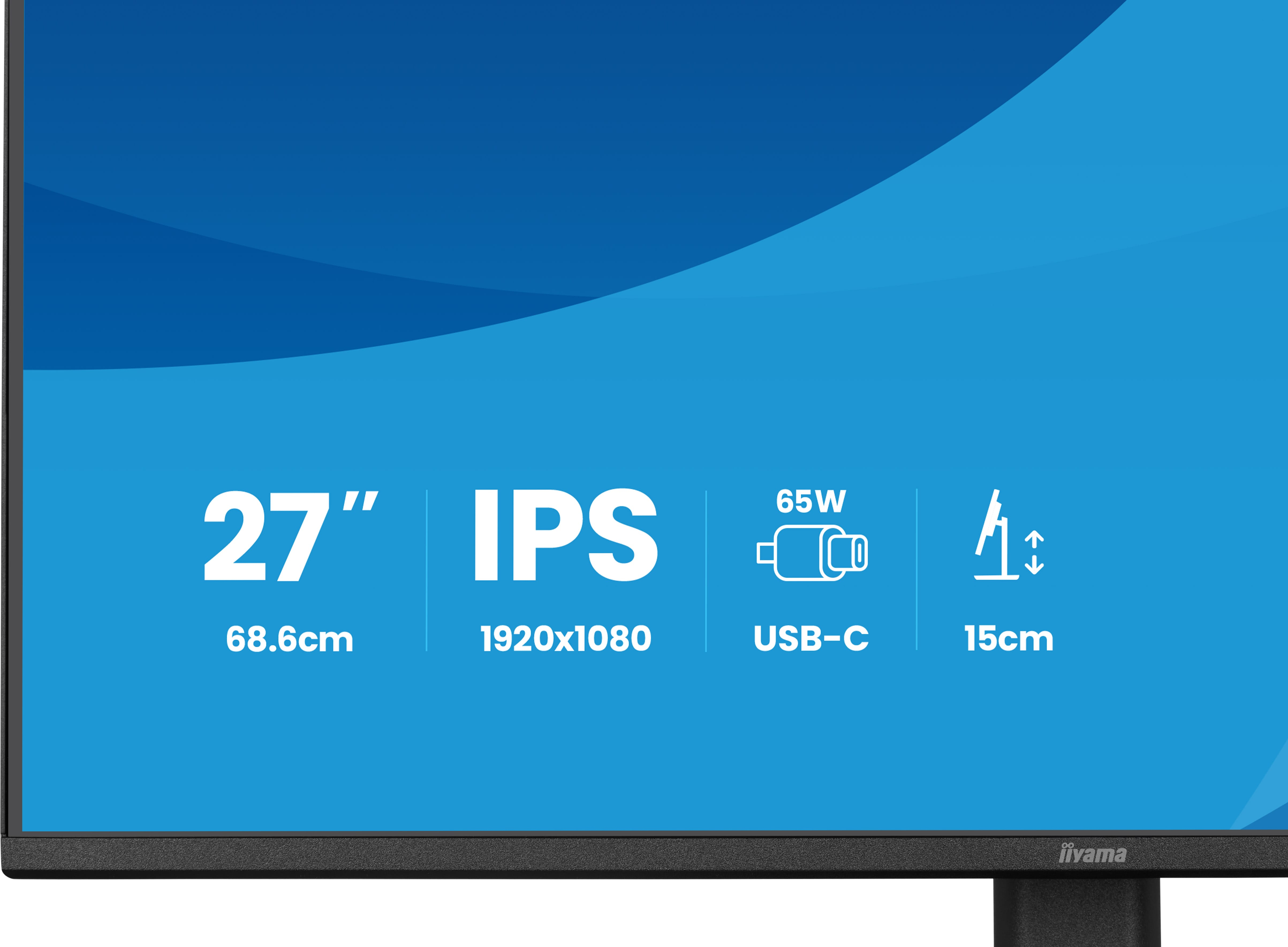iiyama ProLite XB2797HSN-B1 Monitor 68.6cm (27") Full HD, IPS, 1ms, HDMI, Displayport, USB-C