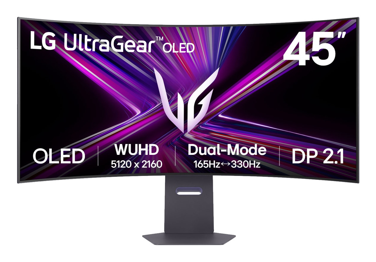 LG UltraGear 45GX950A-B Curved-Monitor 113cm (44.5") WUHD, OLED, 0.03ms, HDMI, Displayport, USB