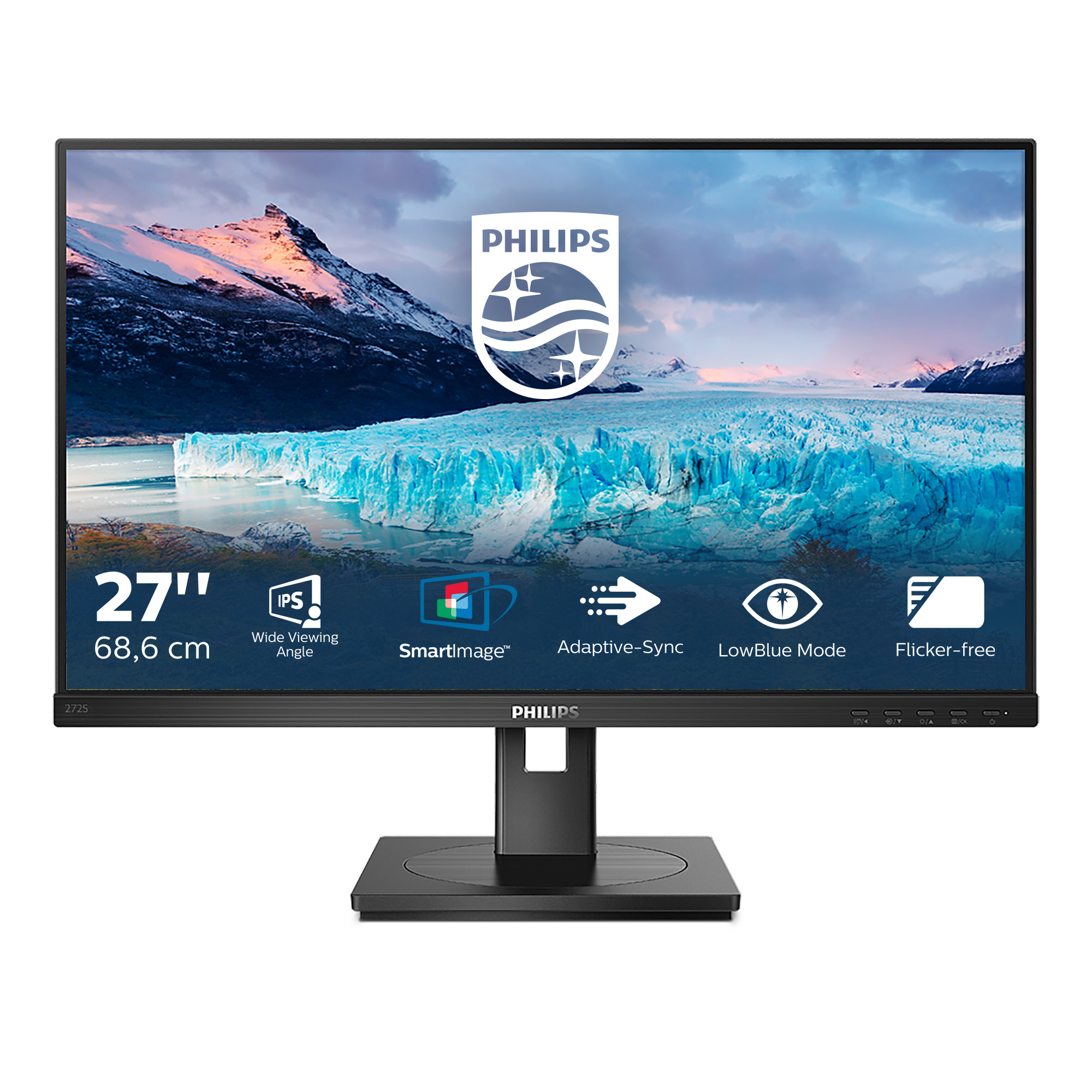 Philips S-line 272S1AE Monitor 68.6 cm (27") Full HD, IPS, 4ms, HDMI, Displayport, VGA, DVI