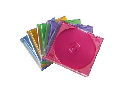 Hama Slim Jewel Case für Speicher-CD - Kapazität: 1 CD - durchsichtig blau, durchsichtig grün, durch