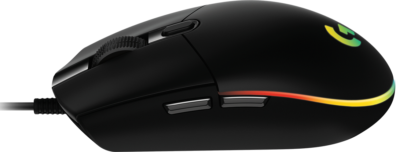 Logitech G G203 Lightsync, Beidhändig, USB Typ-A, 8000 DPI, 1 ms, Schwarz