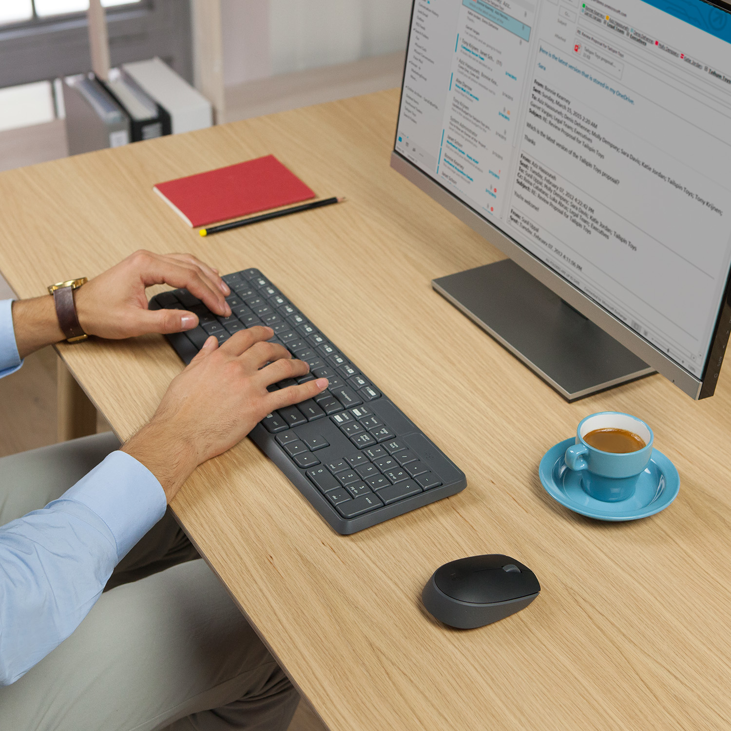Logitech MK235 - Tastatur-und-Maus-Set - kabellos