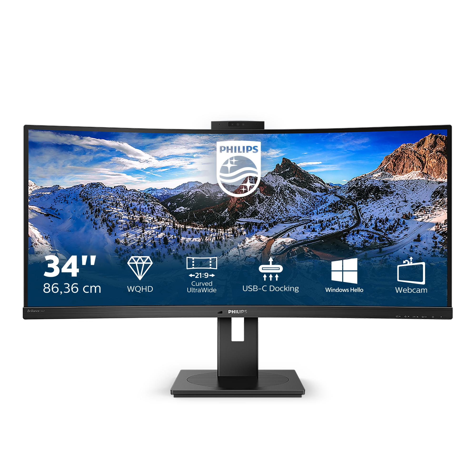 Philips P-line 346P1CRH - LED-Monitor - gebogen - 86 cm (34")