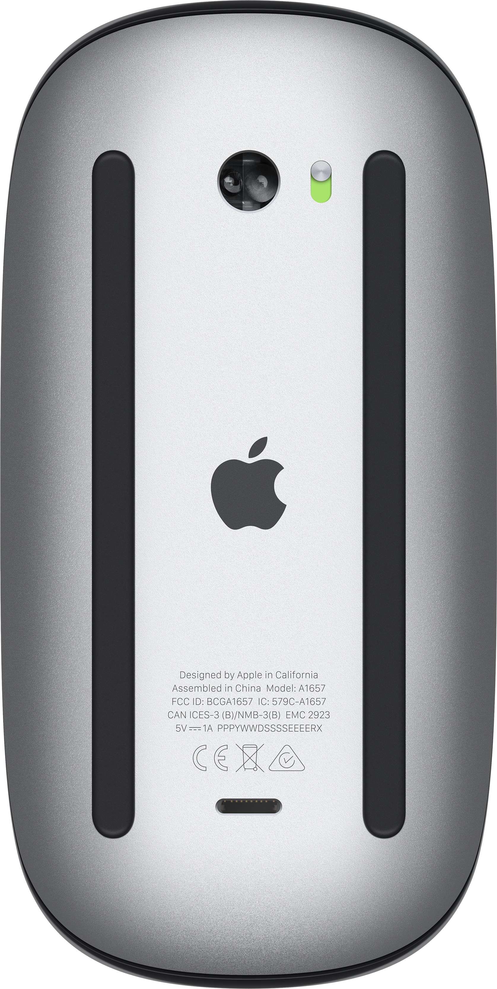 Apple Magic Mouse 2022, schwarz/silber, Bluetooth