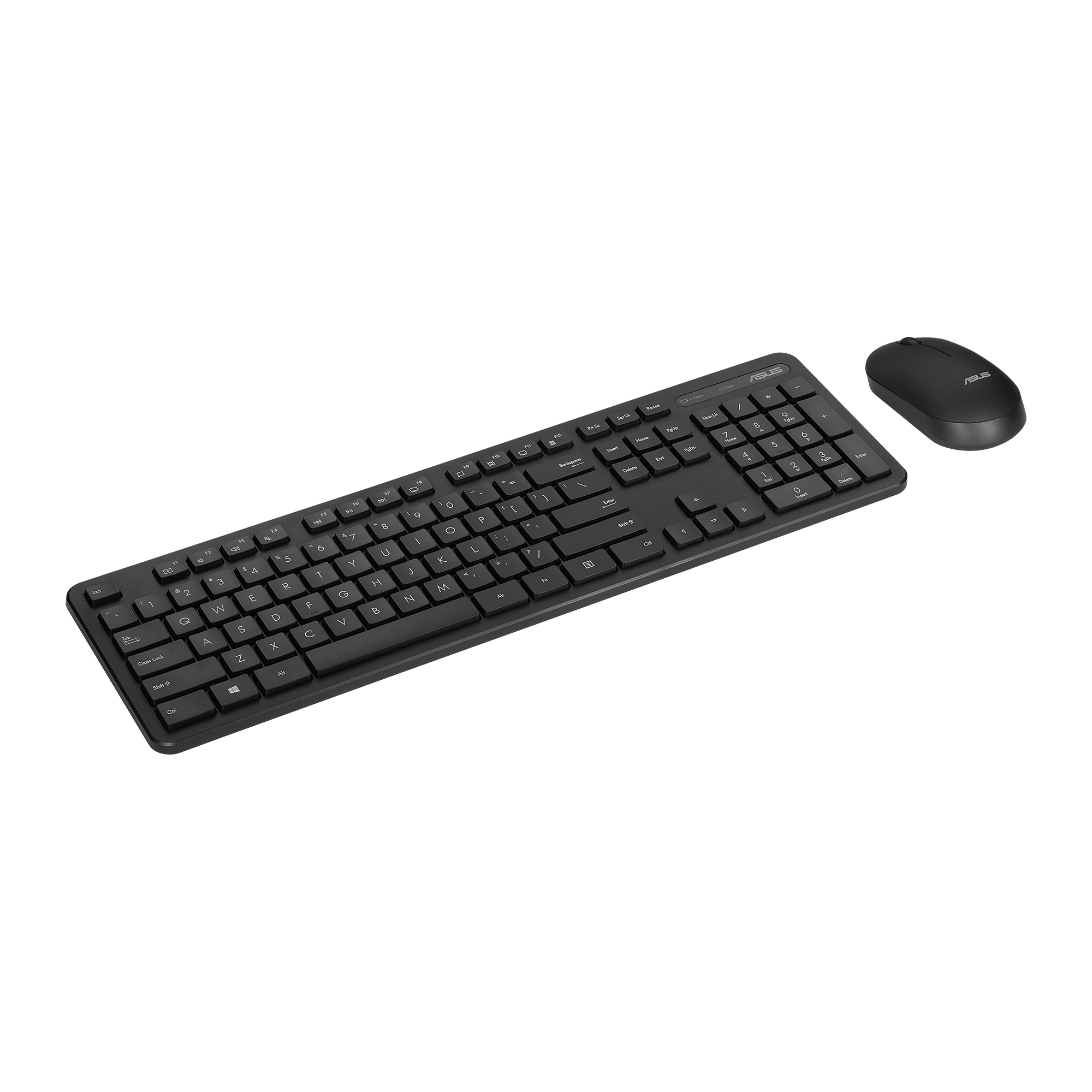 ASUS CW100, Volle Größe (100%), Kabellos, RF kabellos + USB, Optischer Schlüsselschalter, Schwarz, M