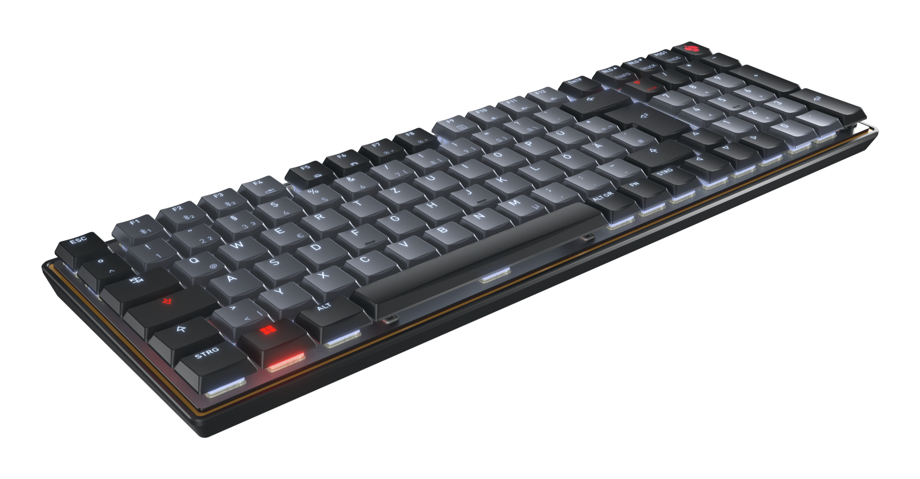 Cherry KW - Tastatur - 96% - compact - hintergrundbeleuchtet