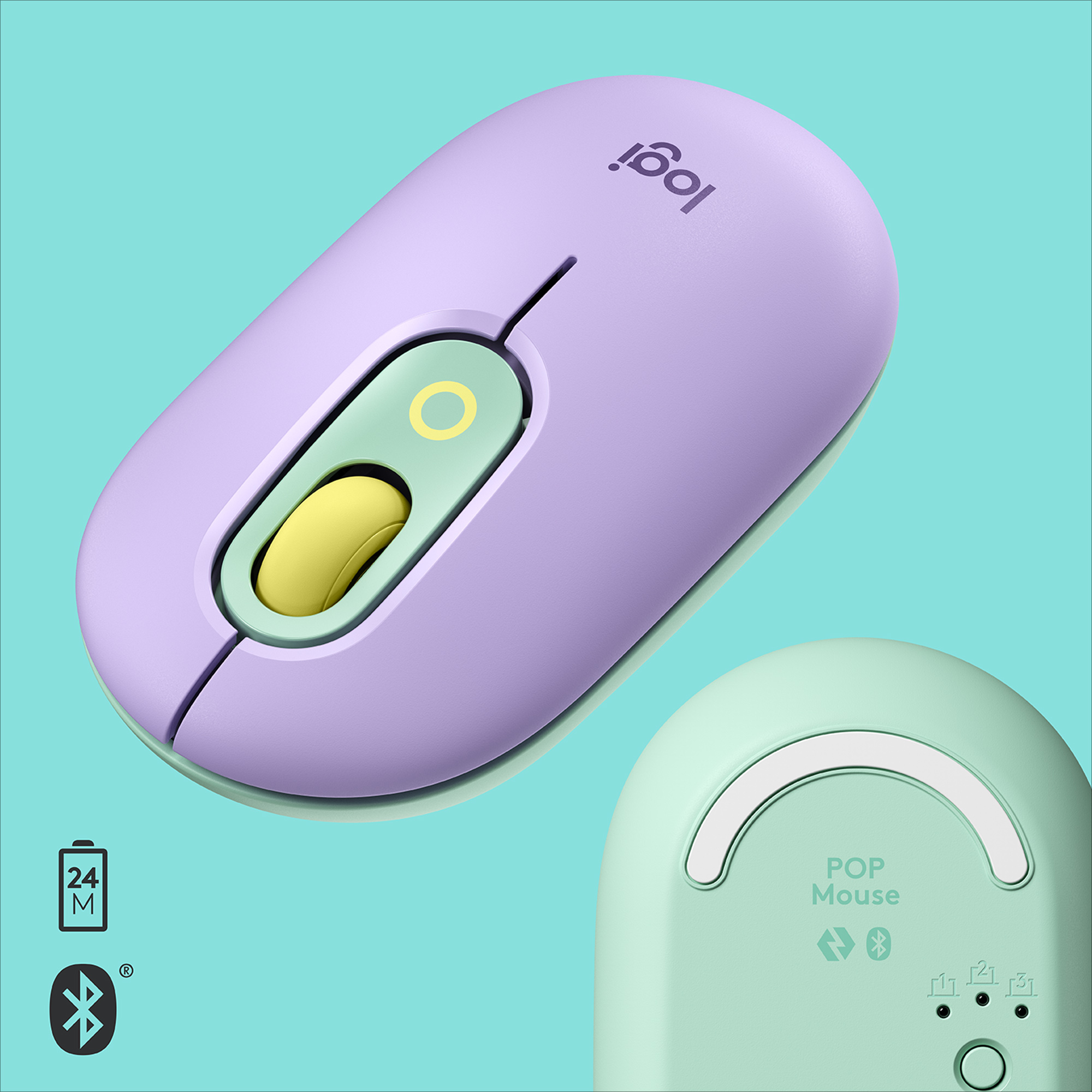 Logitech POP - Maus - anpassbare Emojis - optisch