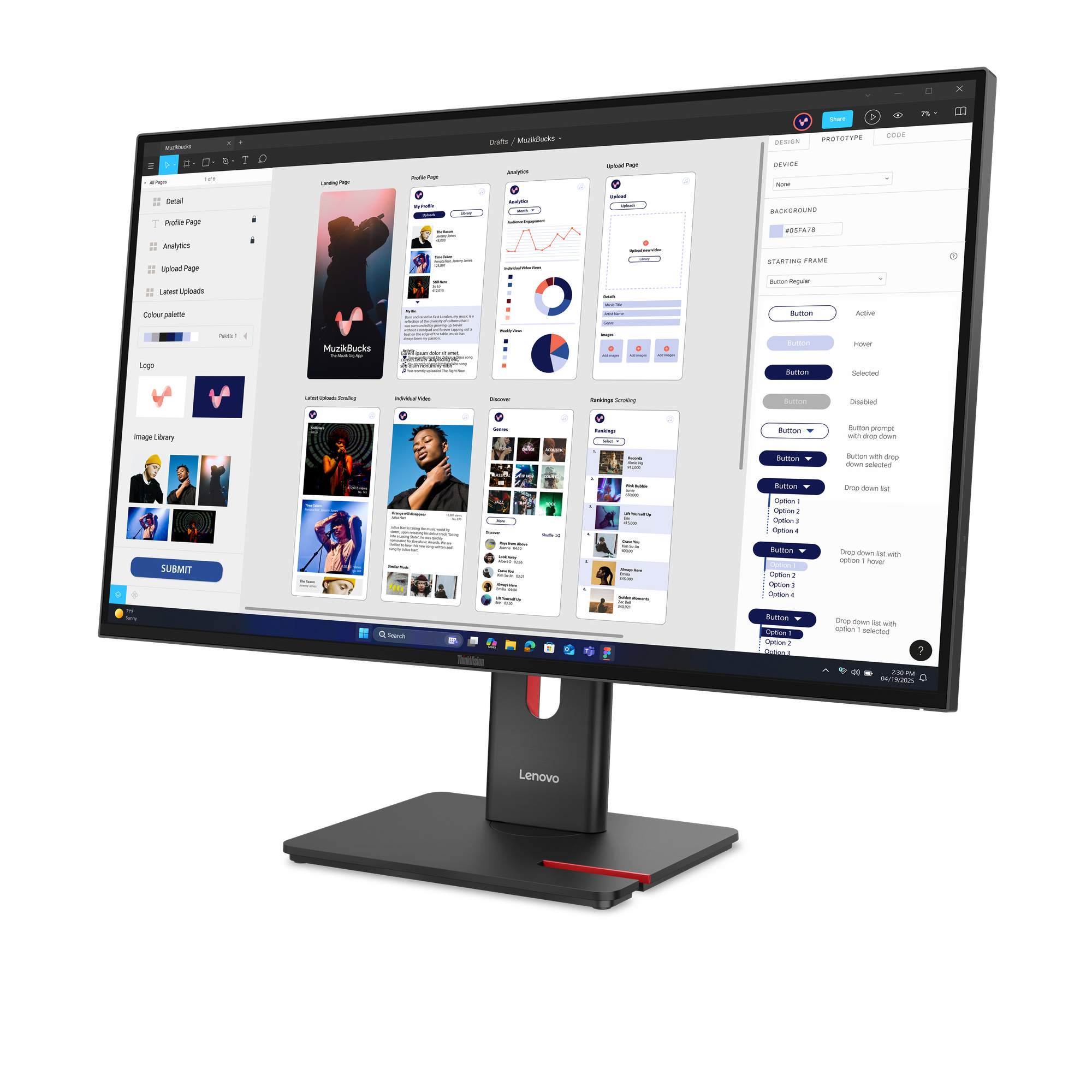 Lenovo ThinkVision T32UD-40 - LED-Monitor - 81.3 cm (32")