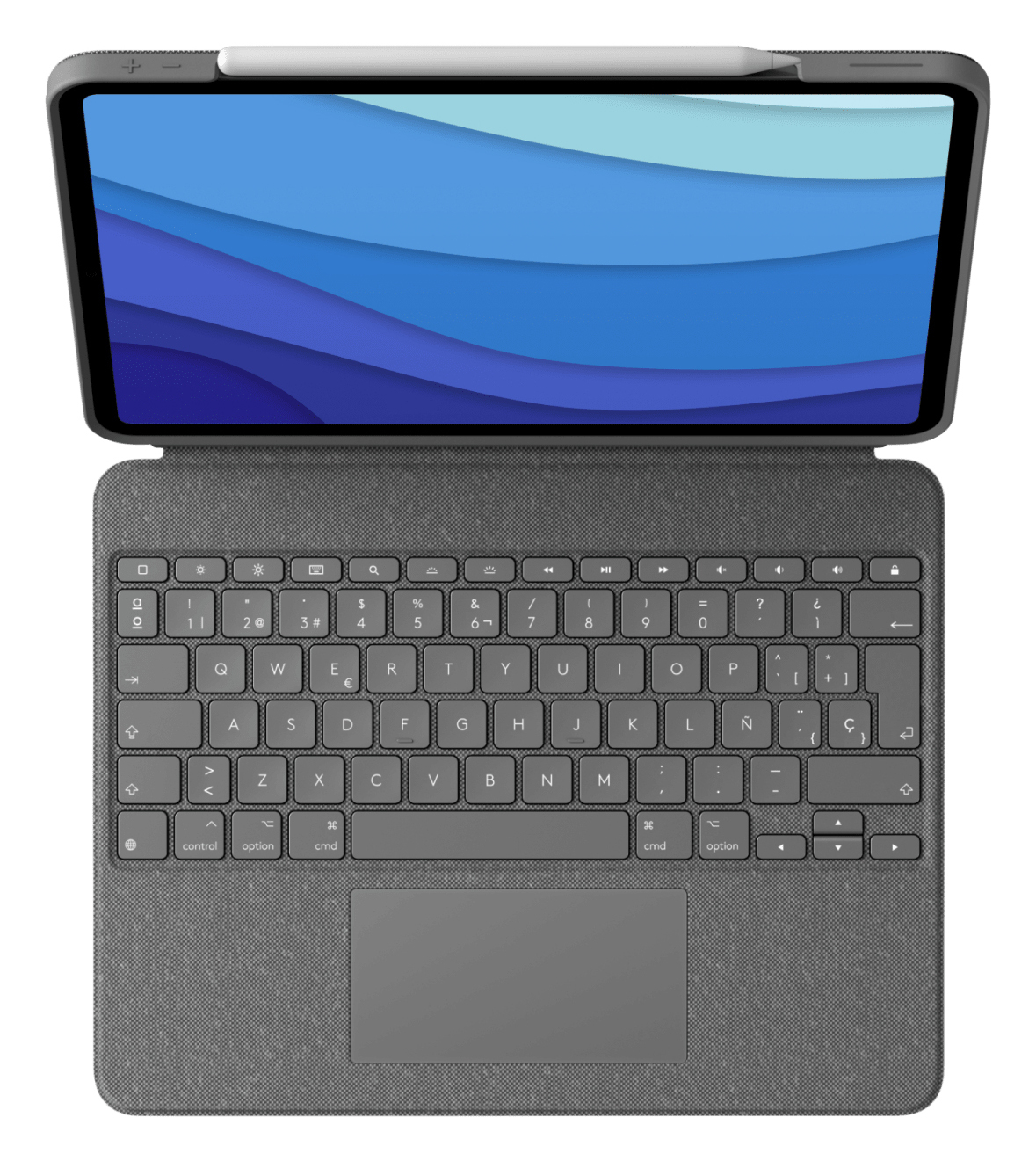 Logitech Combo Touch - Tastatur und Foliohülle - mit Trackpad - hintergrundbeleuchtet - Apple Smart
