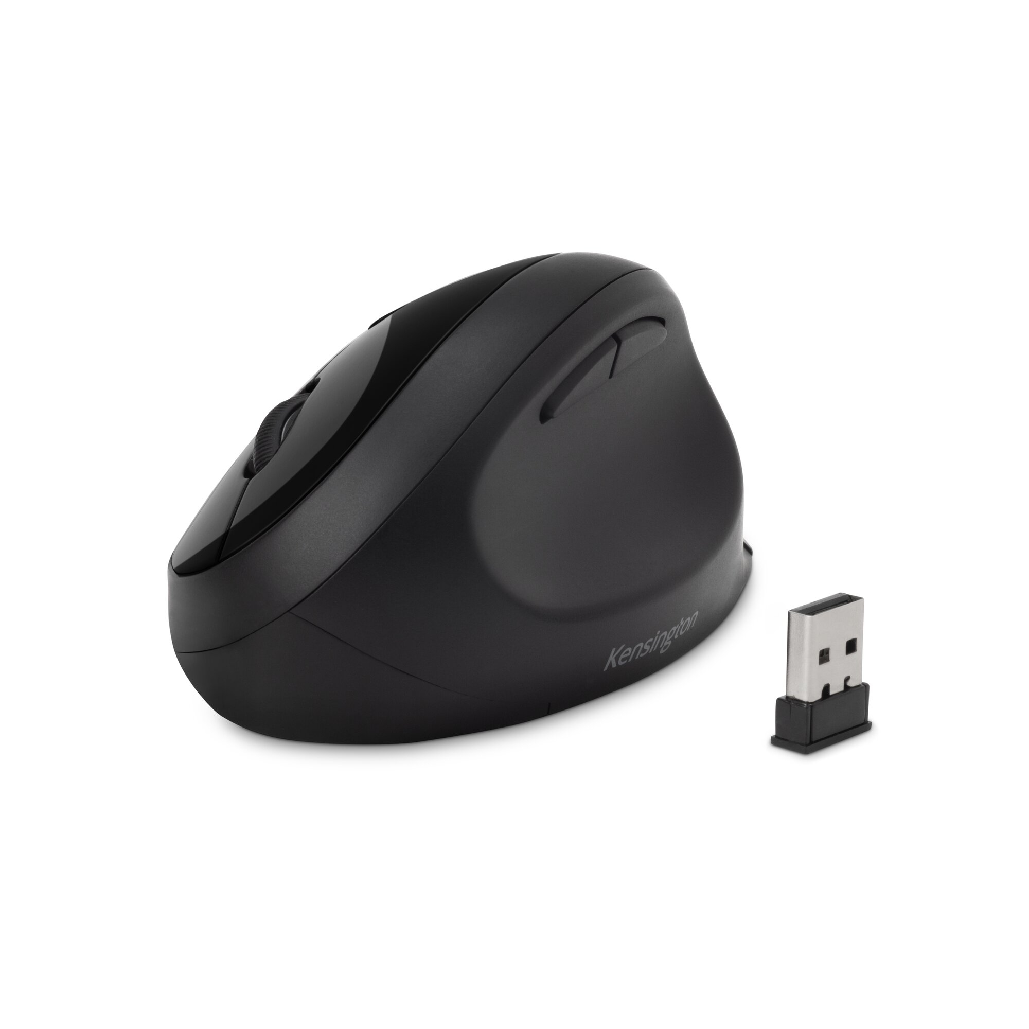 Kensington Pro Fit Ergo Wireless Mouse - Maus - ergonomisch - 5 Tasten - kabellos - 2.4 GHz, Bluetoo